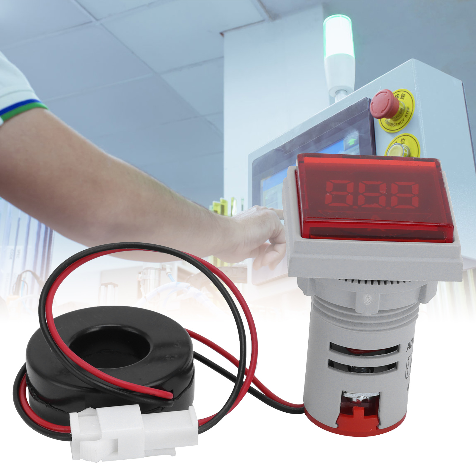 Quadratische Kontrollleuchte, Standardtyp Ad16-22fsa, 220 V Wechselstrom, Rot