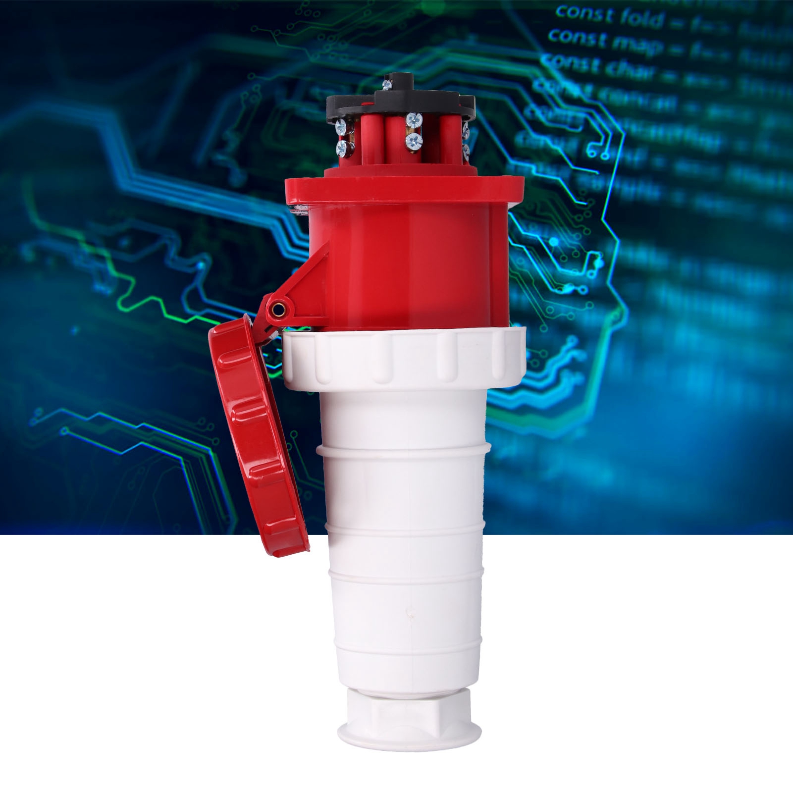 Industrieller, Wasserdichter Einbaustecker Und -buchse, 4-polig, Dreiphasig, 380-415 V, 63 A, 3p+e, Ip67