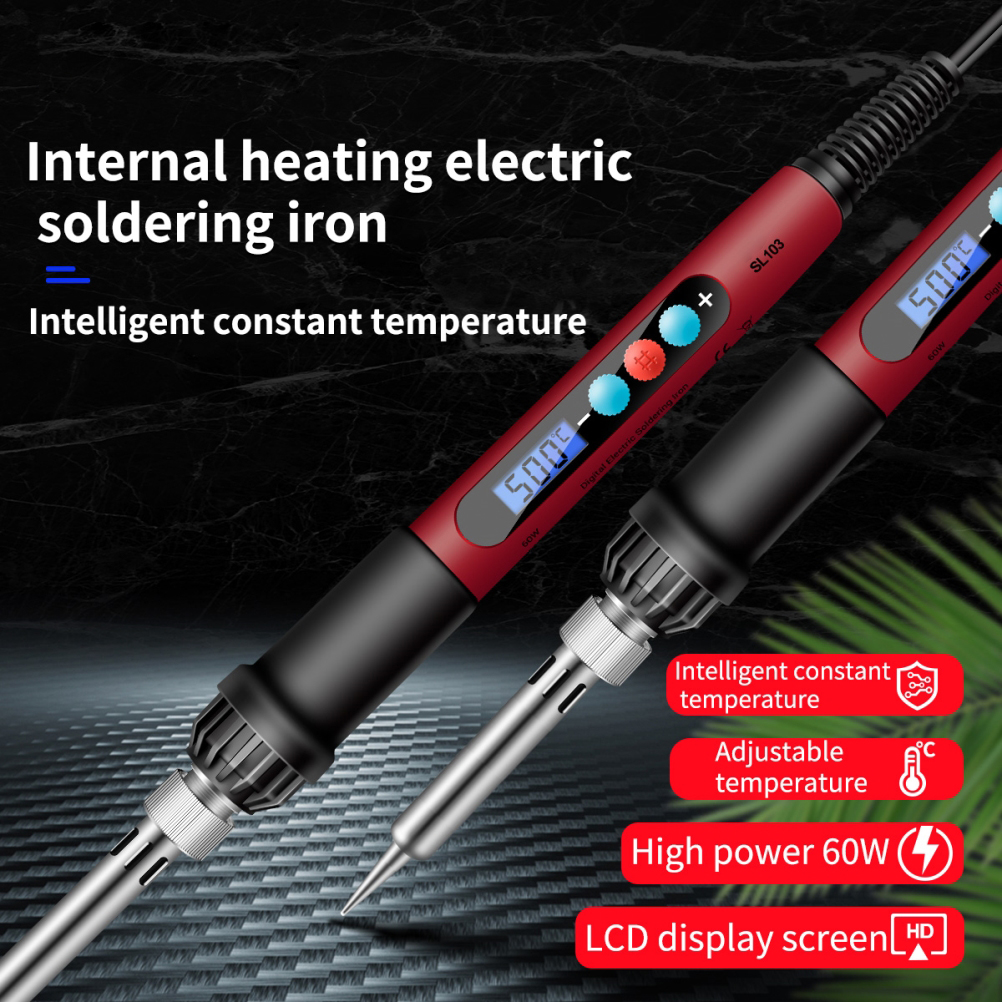 Aneng Sl103 60w Tragbares Schweißgerät-set Mit Einstellbarer Temperatur Von 180 Bis 500 °c, Digitalanzeige Und 13 Teilen (europäischer Standard)