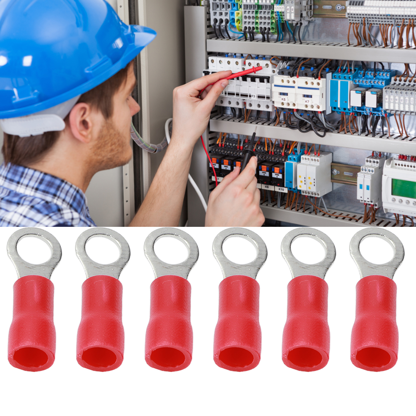 100 Tonnen Kupfer-crimp-anschlüsse Awg 22-16 Drahtverbinder Rv1.25-4 (einzeln Erhältlich).