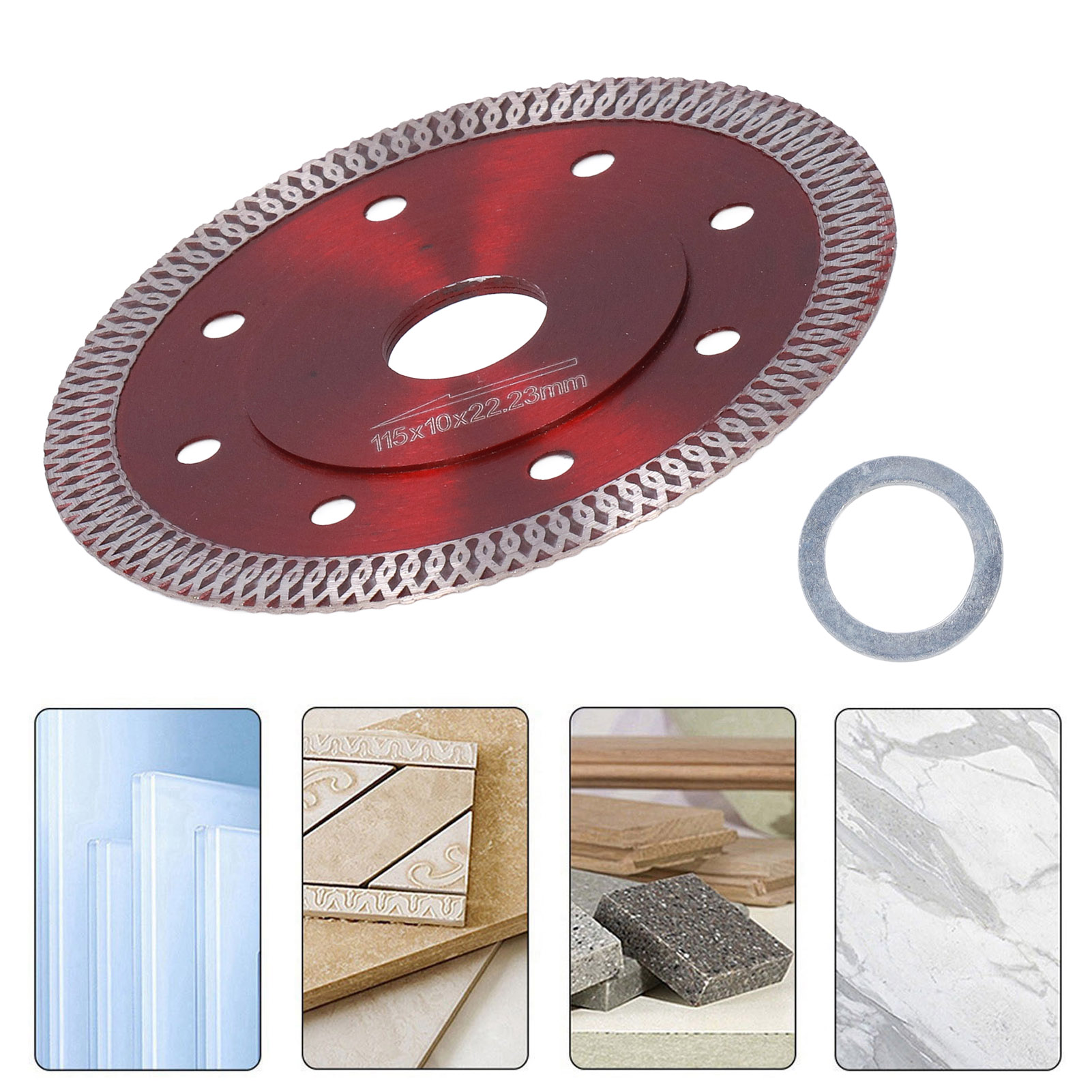 115 Mm Diamantschleifscheibe, Polierscheibe, Professionelle Heißgepresste Keramik-doppelgewebe-wellplatte, Rot.
