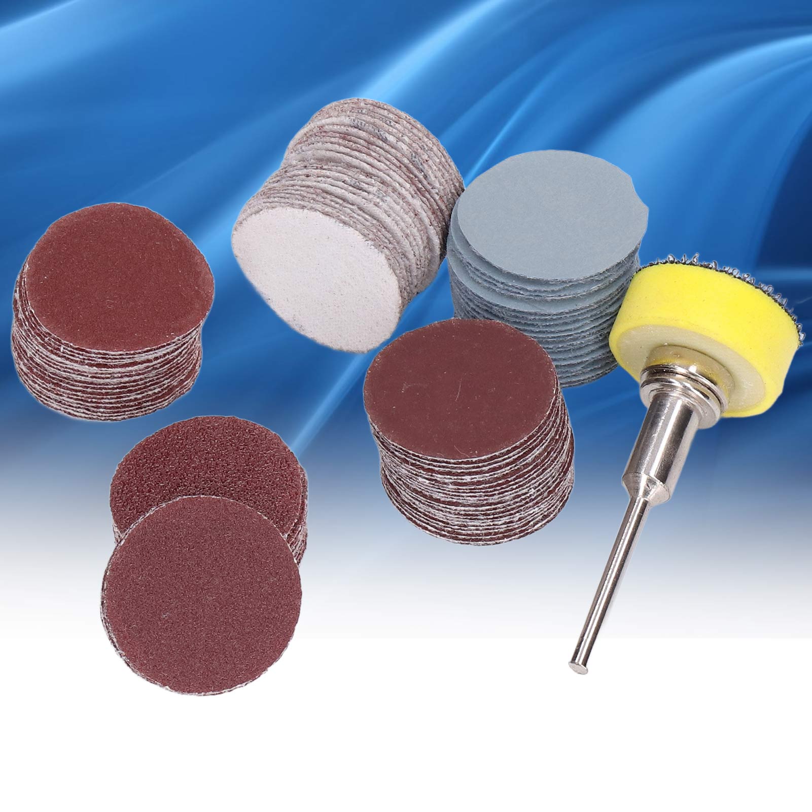 100-teiliges Set Mit 25-mm-schleif- Und Polierscheiben (1 Zoll) Und 3-mm-schaftscheiben (1/8 Zoll) Für Dremel-rotationswerkzeuge