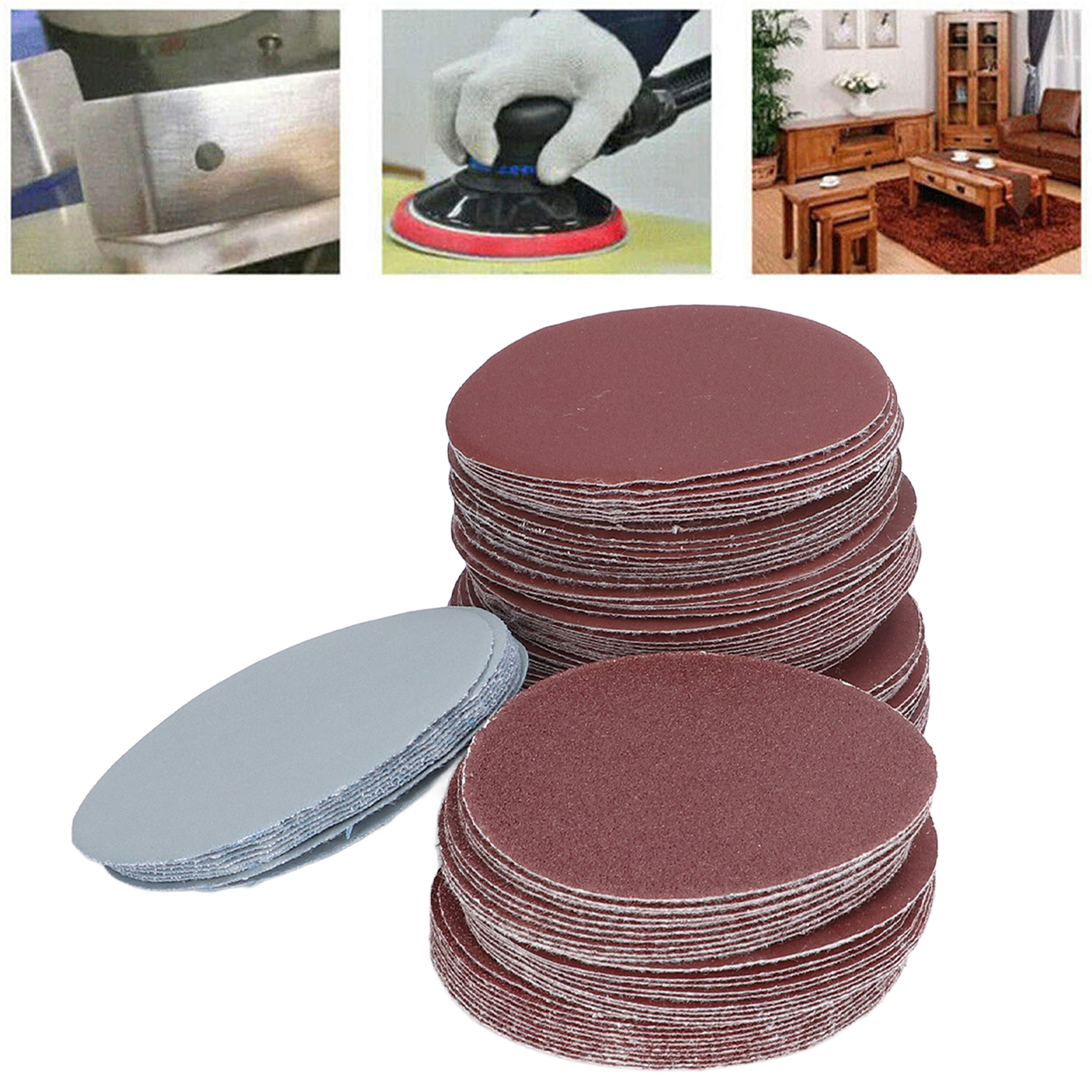 Set Mit 100 Stück 3-zoll-schleifpapier, Körnung 80-3000, Zum Bürsten, Polieren Und Schleifen.