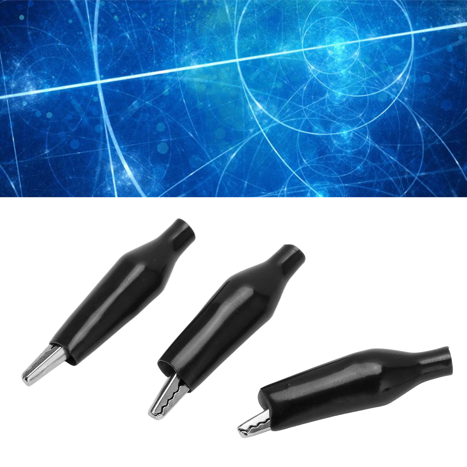 25.011 Krokodilklemme Für Messgeräte Mit Metallisierter Kunststoffhülle, Prüfklemme, Einhand-krokodilklemme, Ladezubehör, Klemme, Schwarz