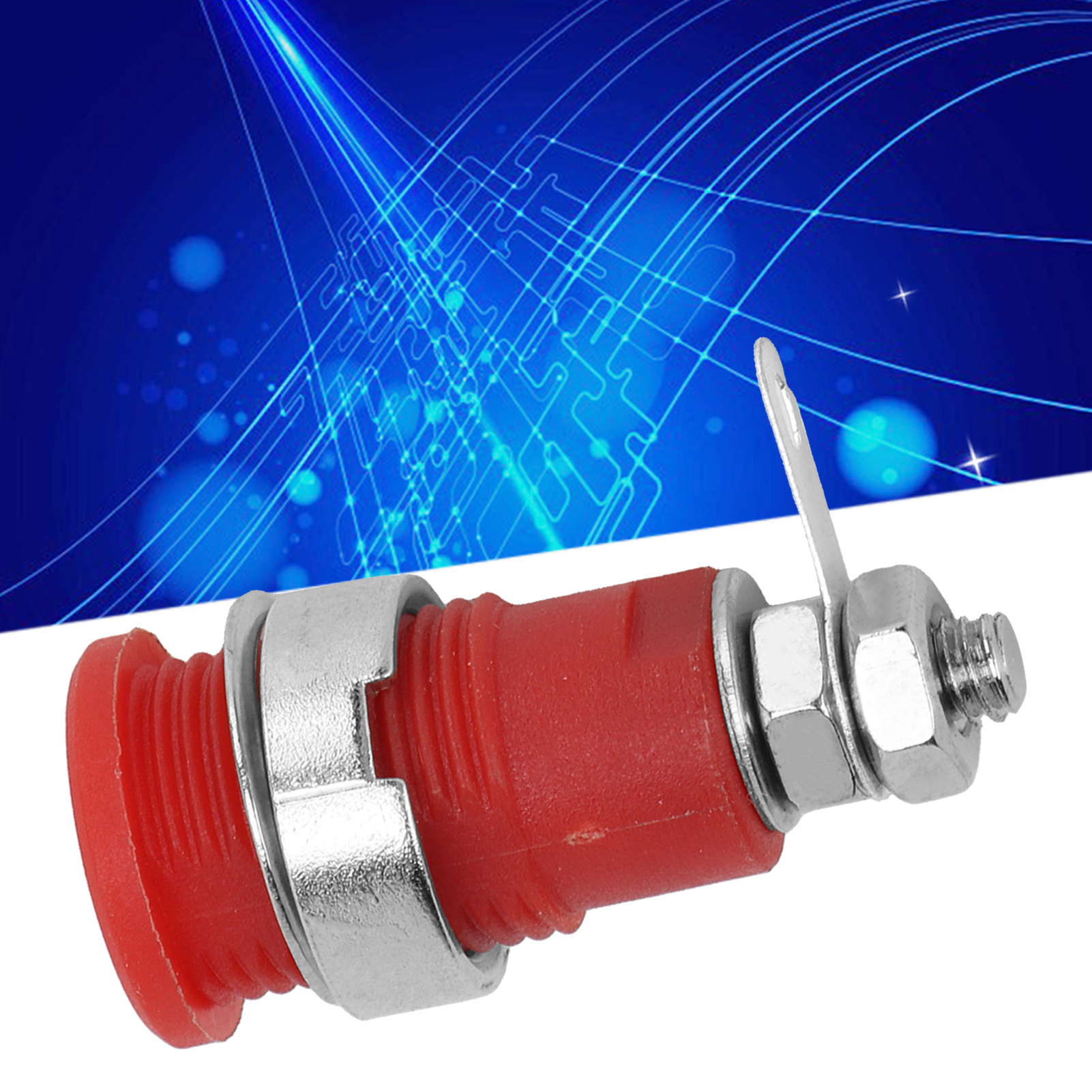 24.220 4 Mm Panelstecker, Erdungsanschluss Aus Reinem Kupfer, Weiblicher Stecker, Bananenstecker, Klemmenblock, Steckerzubehör, Rot.