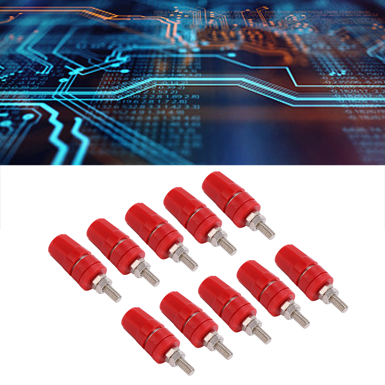 M4 Gewindestecker Φ4,00 Mm 24,320, Elektronische Instrumentenverdrahtung Strom 24a, Rot.
