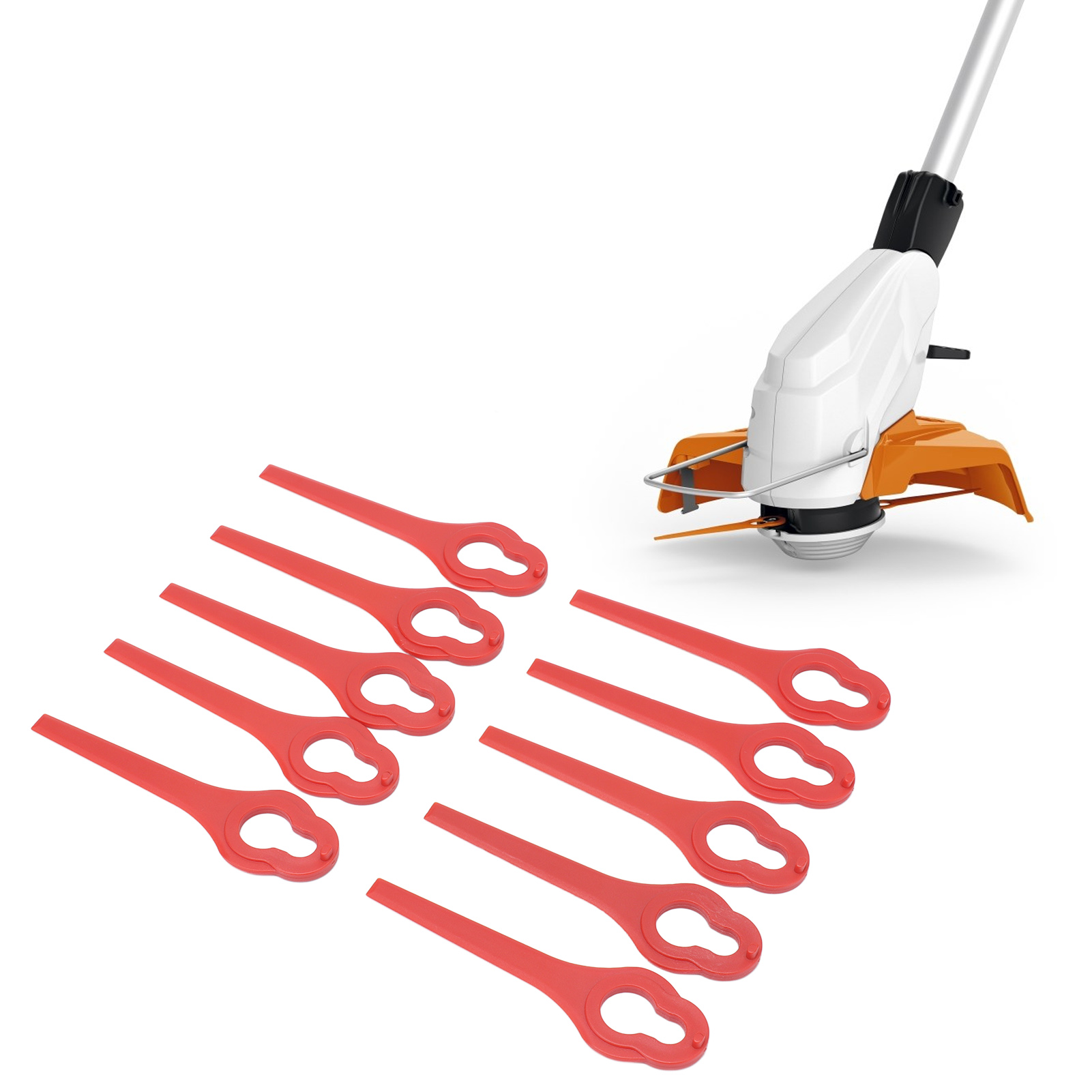 100 Stück Pro Los. Neues, Extra Breites L95-ersatzmesser Für Rasenmäher, Kompatibel Mit Dem Stihl Polycut 2-2 Freischneider.