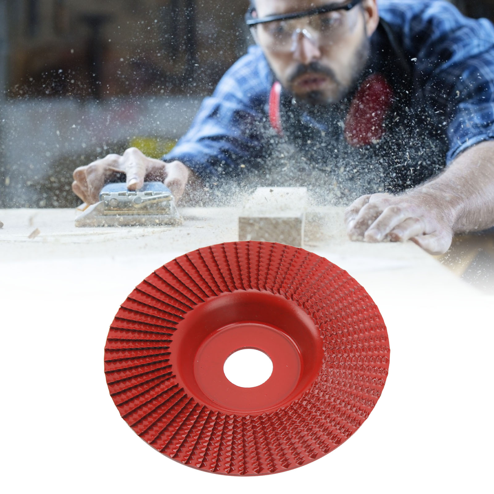 125-mm-flachpolierscheibe, Schleifscheibe Für Holzbearbeitung, Rot