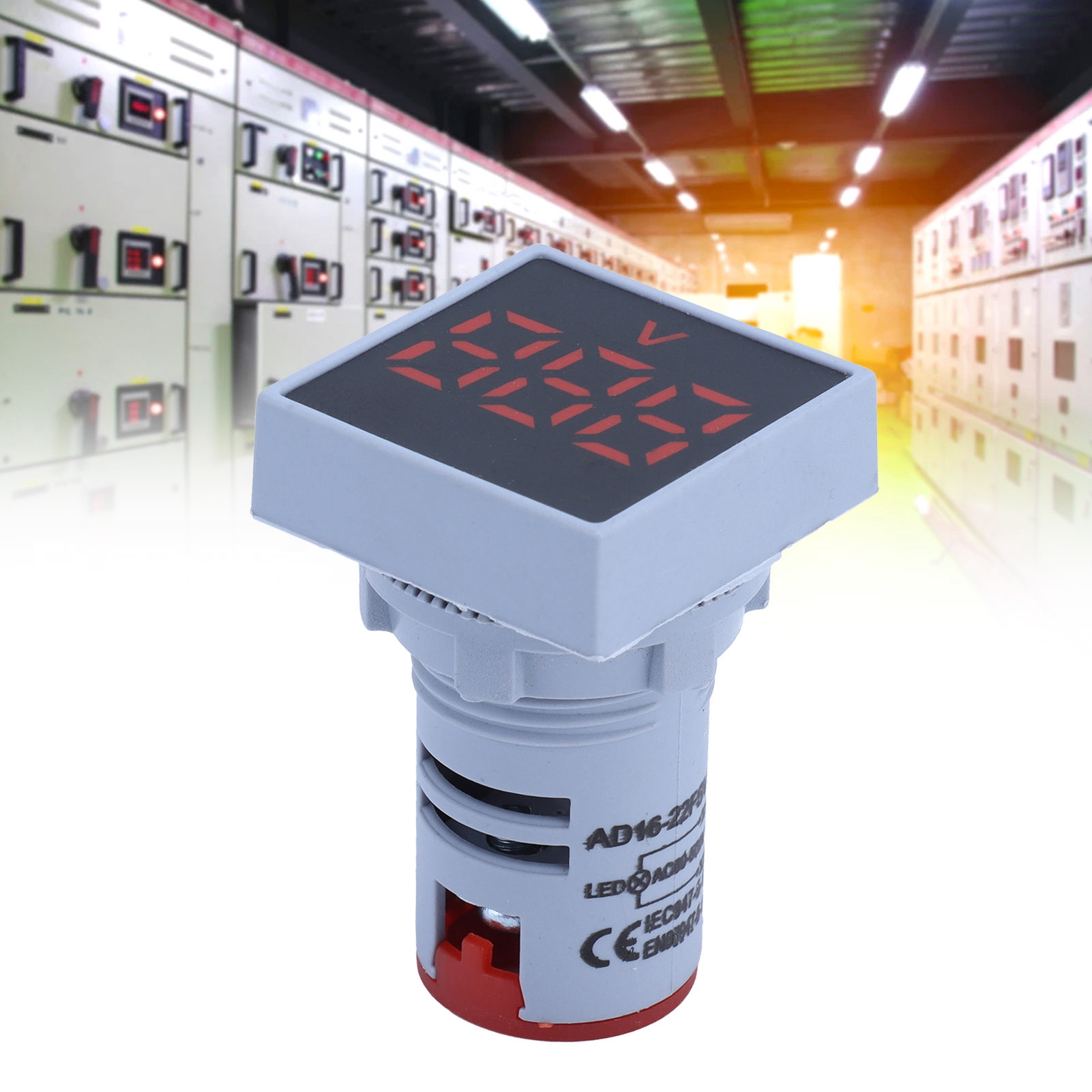 Ad16-22fsv 60500v Ac Rote, Mattierte Bedienblende Mit Spannungsanzeigeleuchte