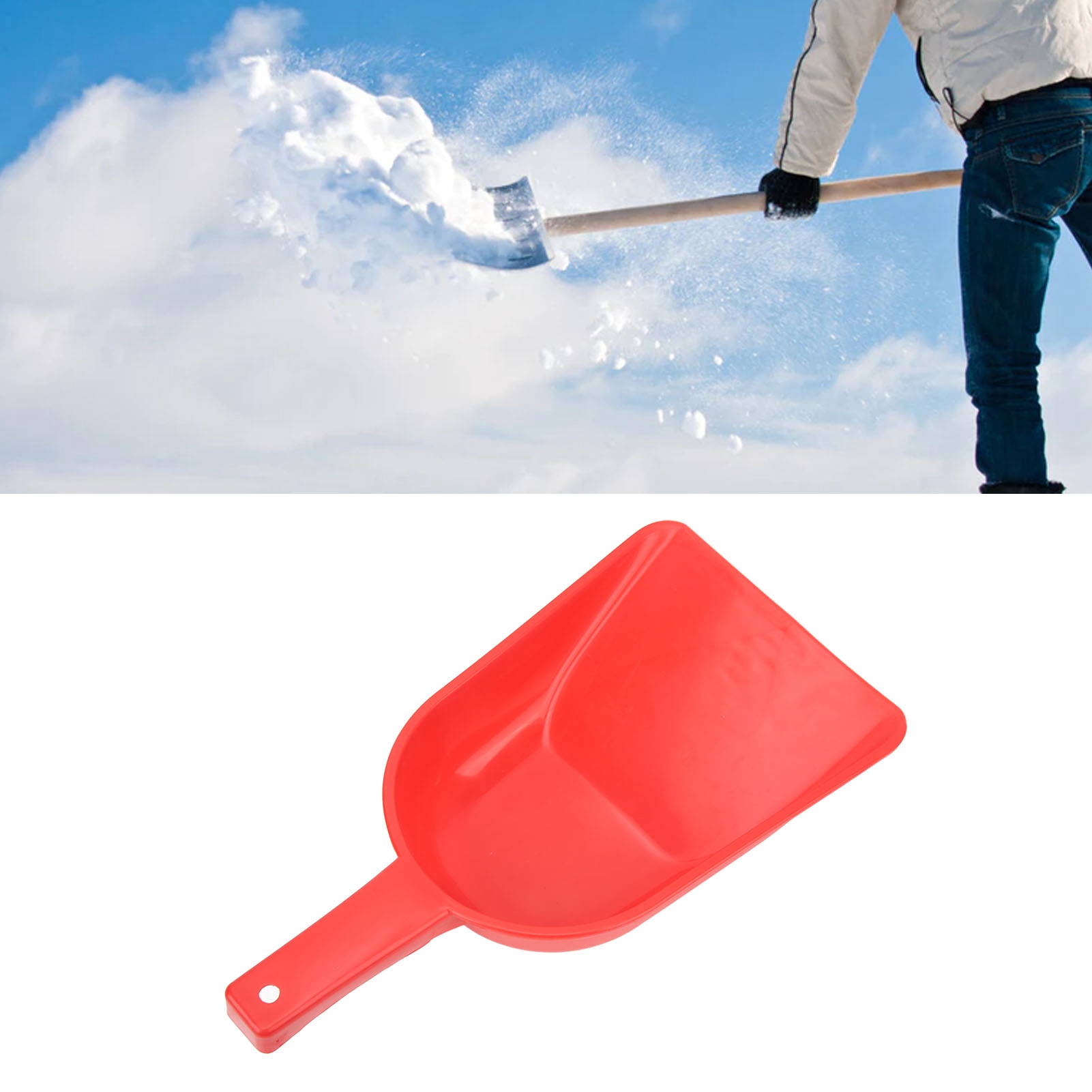 Pe 1501-8 Kunststoffschaufel, Heuschaufel, Kiesschaufel, Schneemannschaufel, Rot