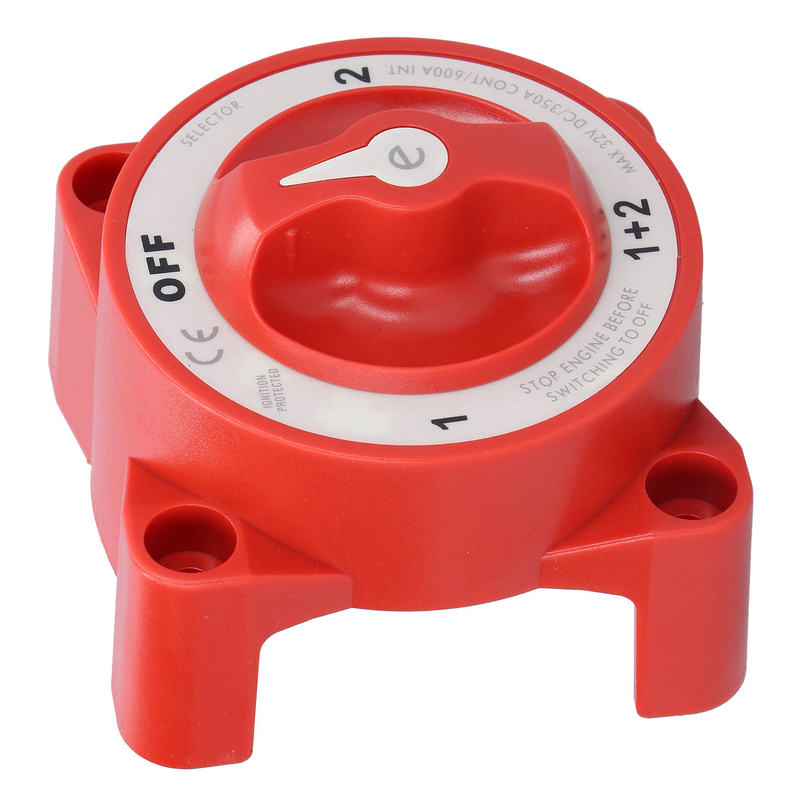 Hochstrom-hauptschalter 32v 350a 4-positionen, Leistungsschalter, Batterietrennschalter (rot)