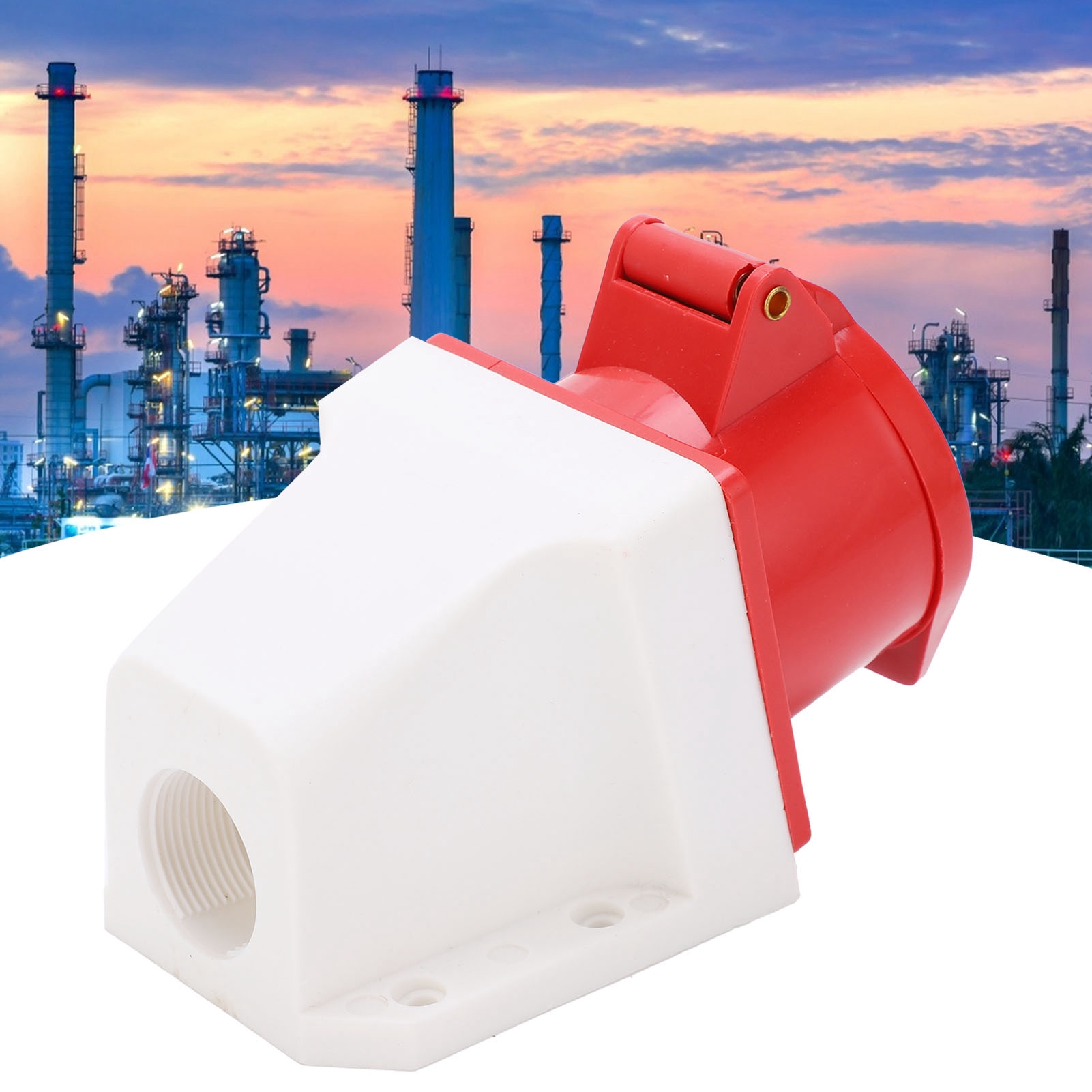 Dreiphasige Industrielle 5-polige 16-a-steckdose, Staubdicht, Explosionsgeschützt Und Wasserdicht, Für Die Oberflächenmontage (220-380 V / 240-415 V).