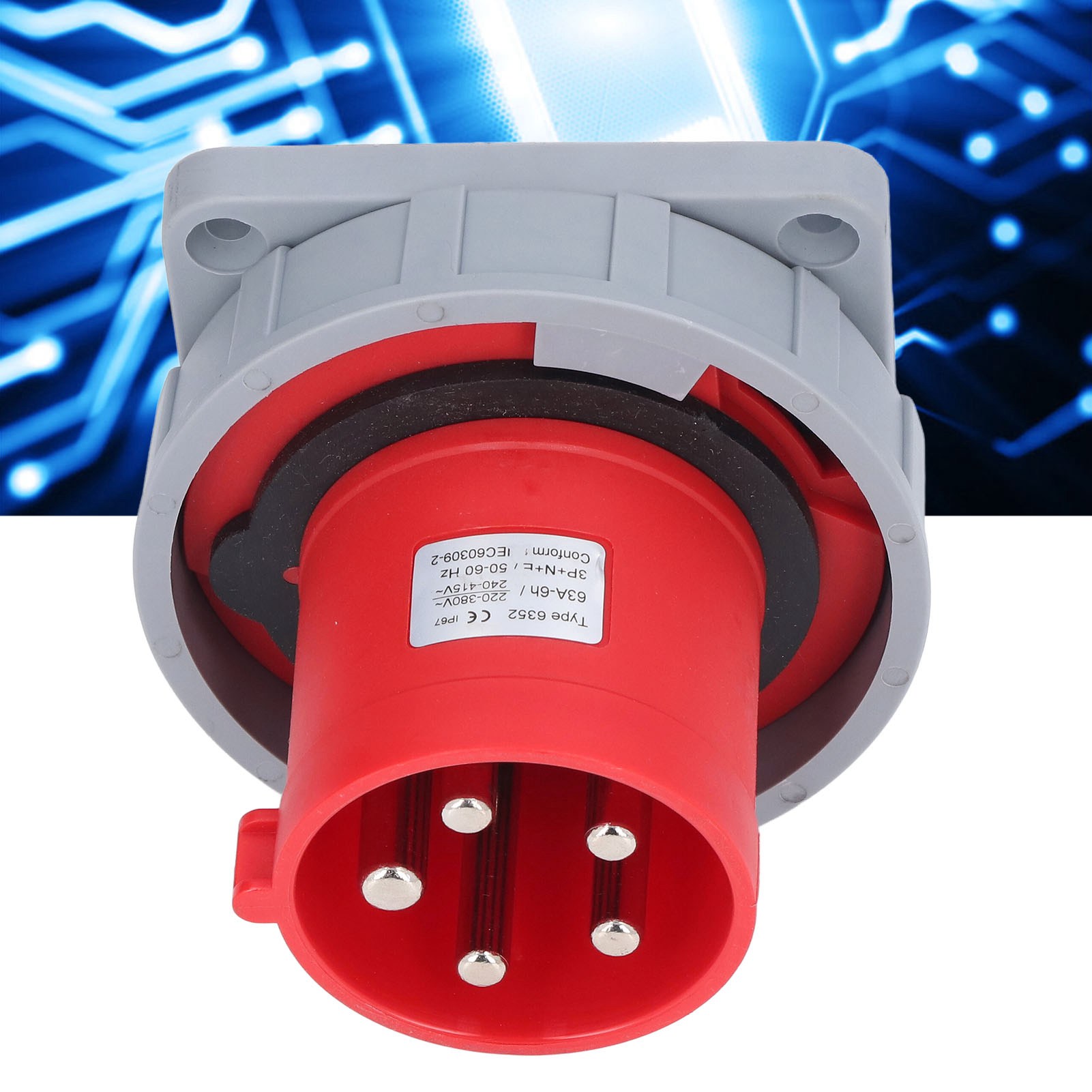 63a Ip67 Industrie-luftfahrtstecker Mit Umgekehrter Rasterung, Wasserdicht Und Staubdicht