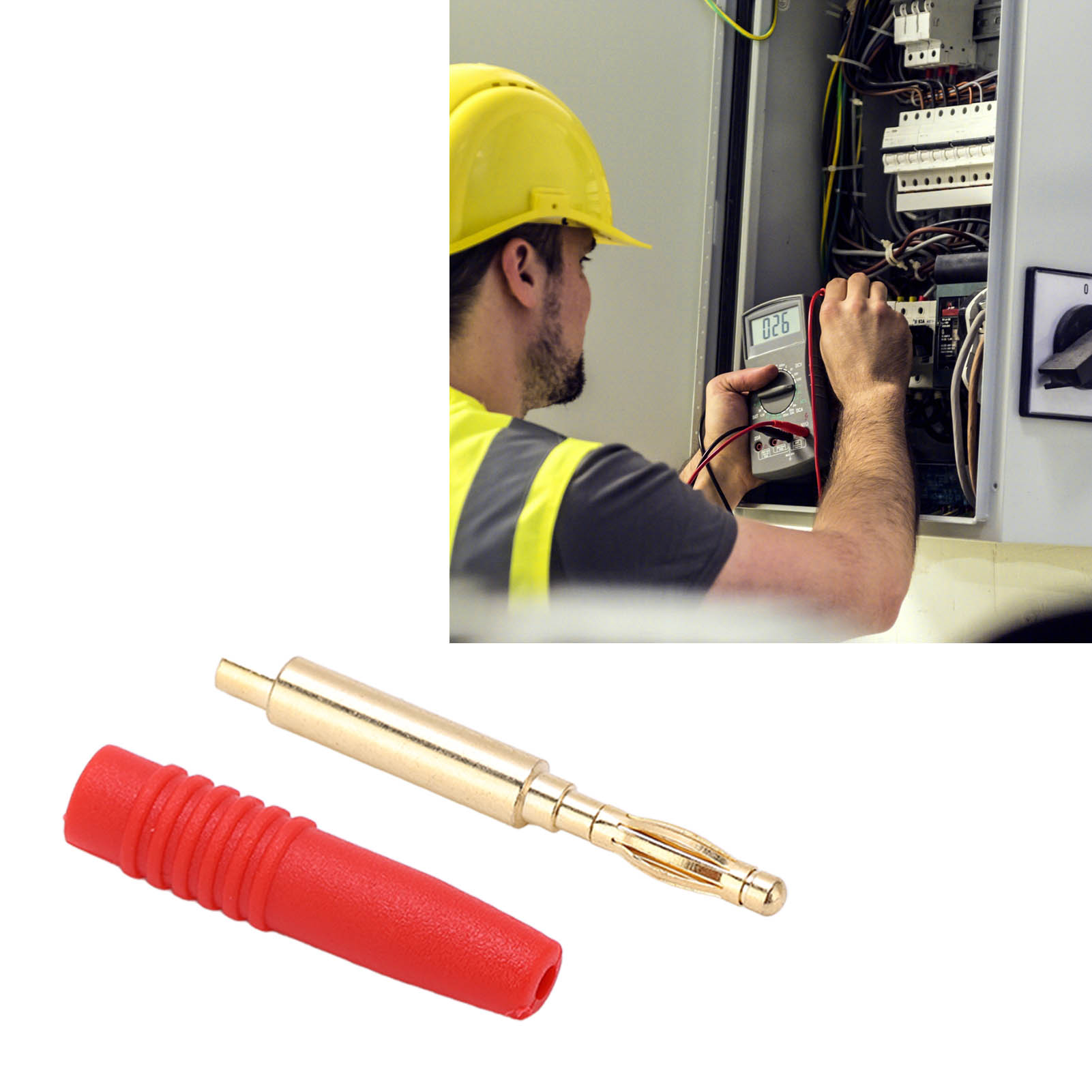 2,0-mm-bananenstecker, Vergoldete Stifte Aus Reinem Kupfer, Teststecker Aus Vollkupfer, Spritzgegossene Buchse, Rotes Zubehör