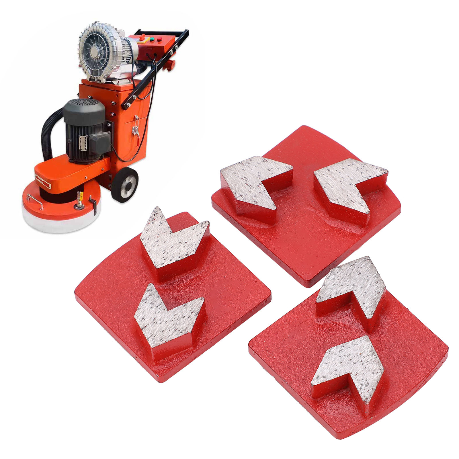 Diamantschleifklötze Für Beton, Schwalbenschwanz-pfeilabzieher, Rot Nr. 30