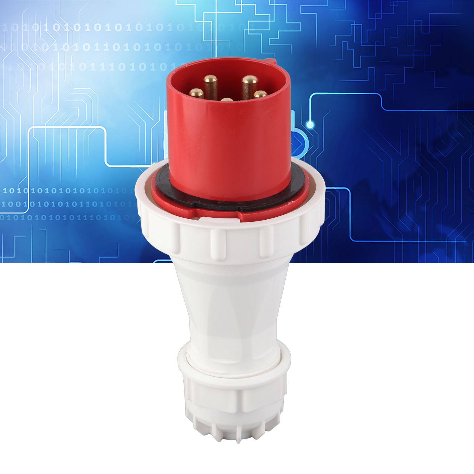 5-poliger Cee-stecker, 63 A, Luftfahrtstecker, Industriestecker, Rot, Ip67