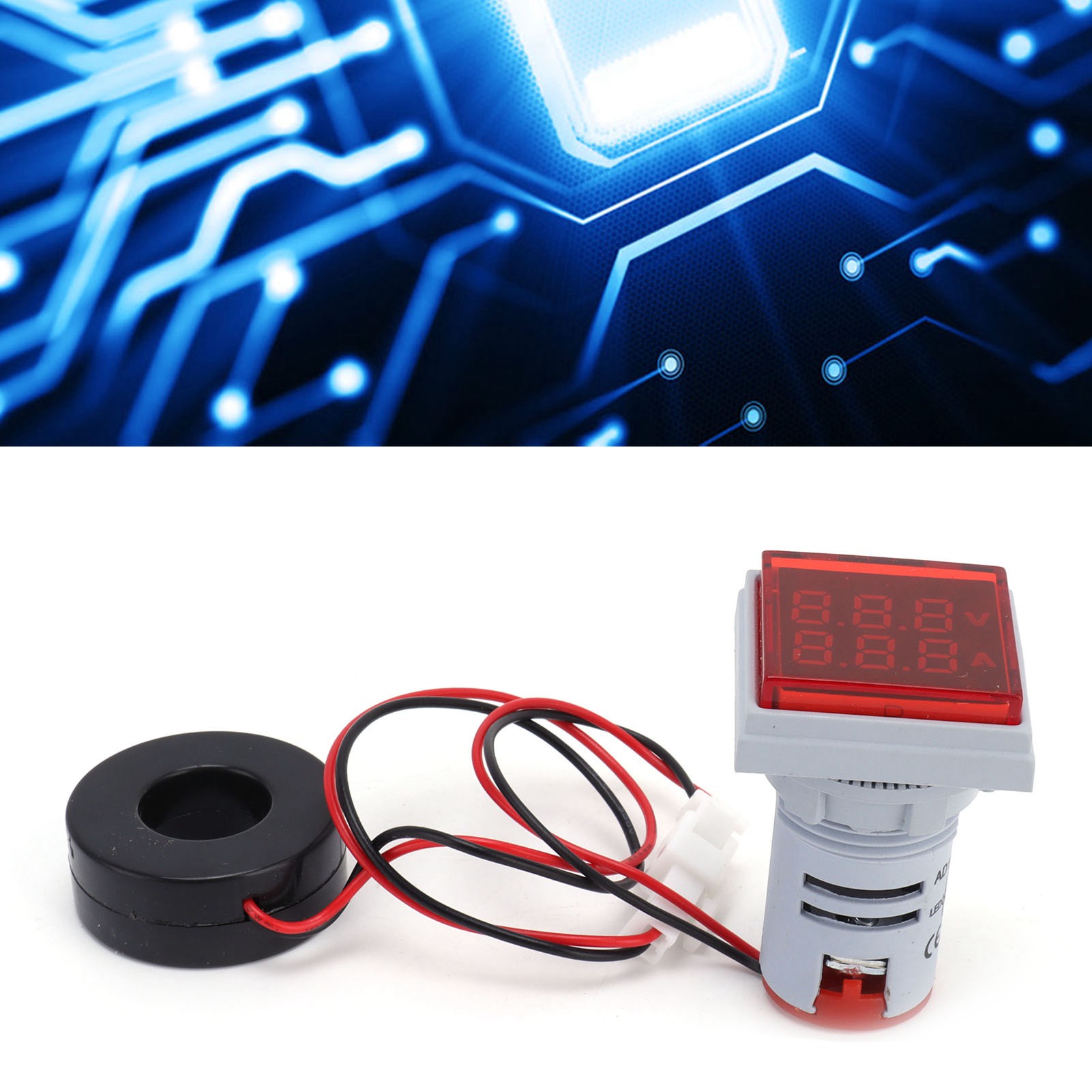 Universelle Quadratische Doppelanzeigeleuchte Ad16-22fva, 60–500 V Ac, Rot