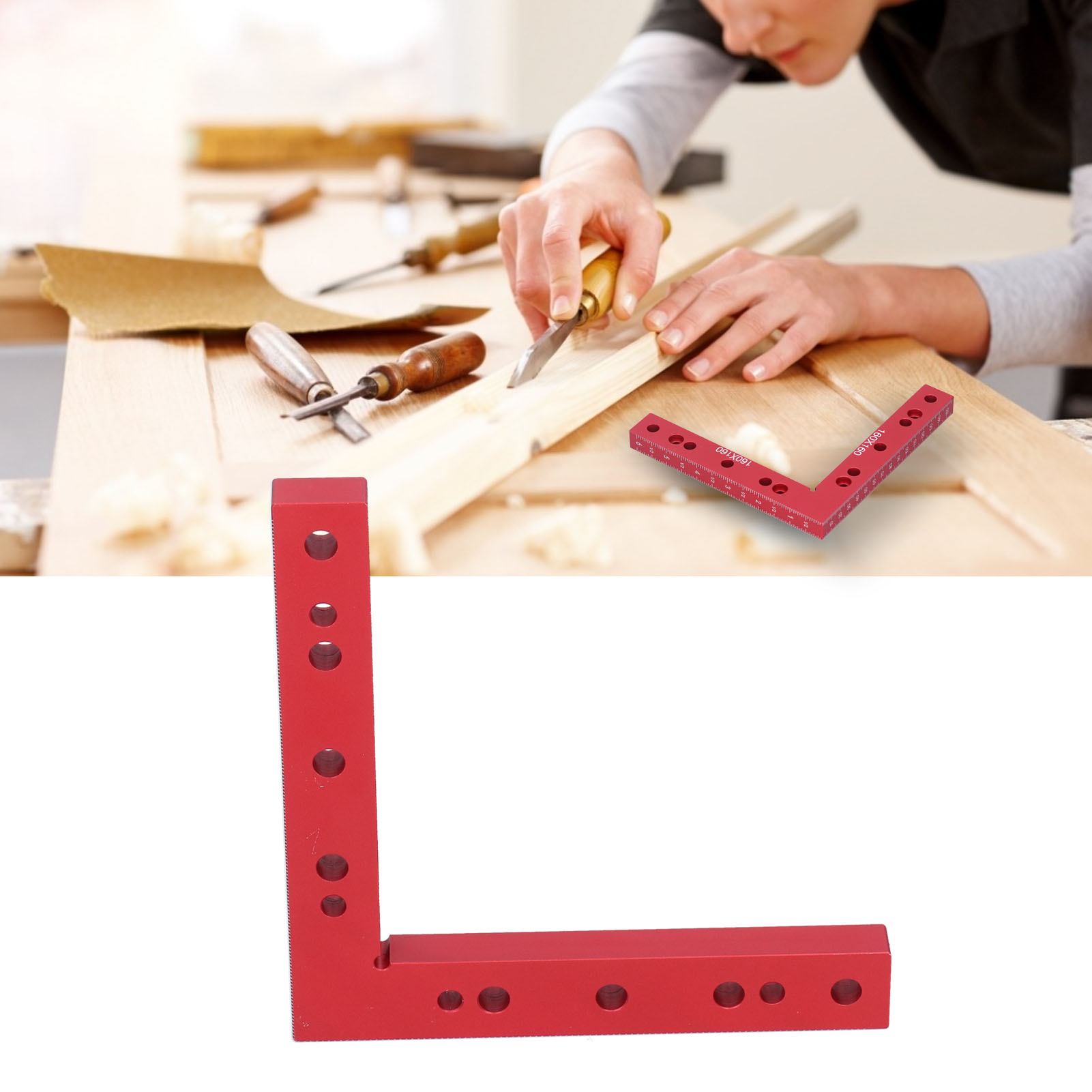 Dreier-set Rechtwinklige Klemmhalterungen (160 X 160 Mm), Winkellineal Für Holzbearbeitung, 90°-positionierblock