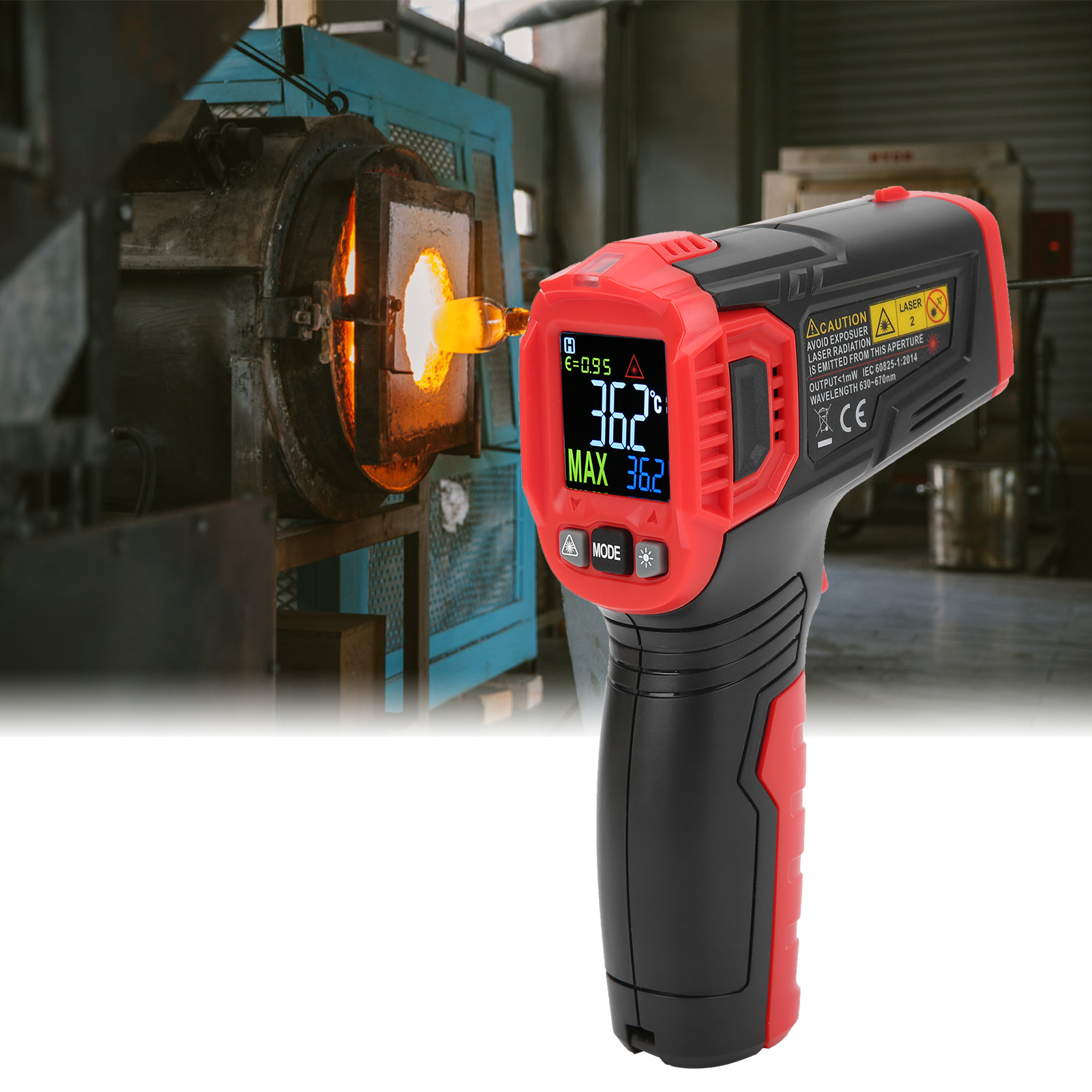 Ht650a Industrielles Infrarot-thermometer, Hochpräzisionsthermometer Für Wasser Und Öl, Tragbares Heißluftgebläse Zum Kochen Und Backen