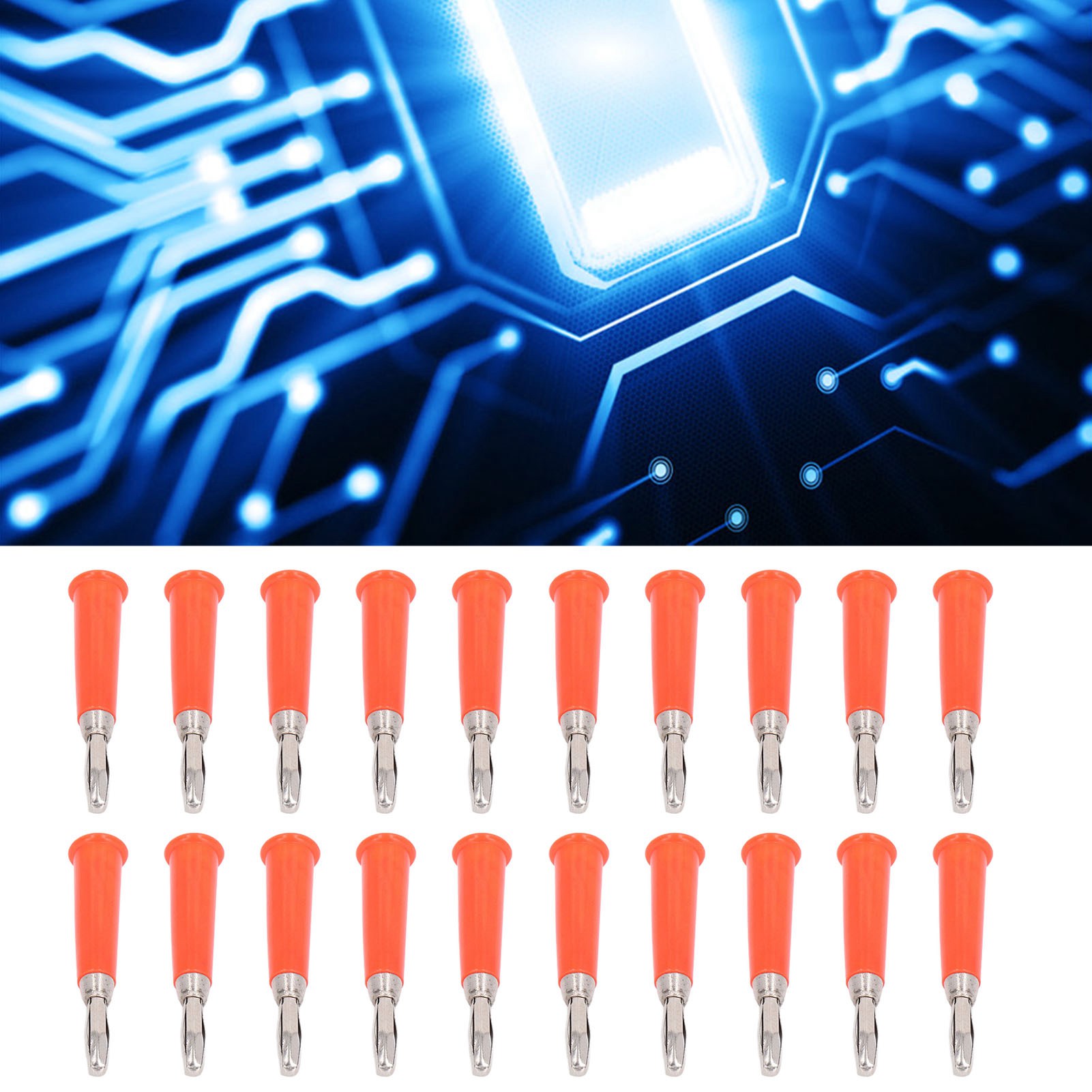 J.10011 Geschweißter Vierblättriger Bananeneinsatz Von 4 Mm, Trompetenförmiger Bananeneinsatz Von 4 Mm, 100 Stück Pro Packung, Rot.