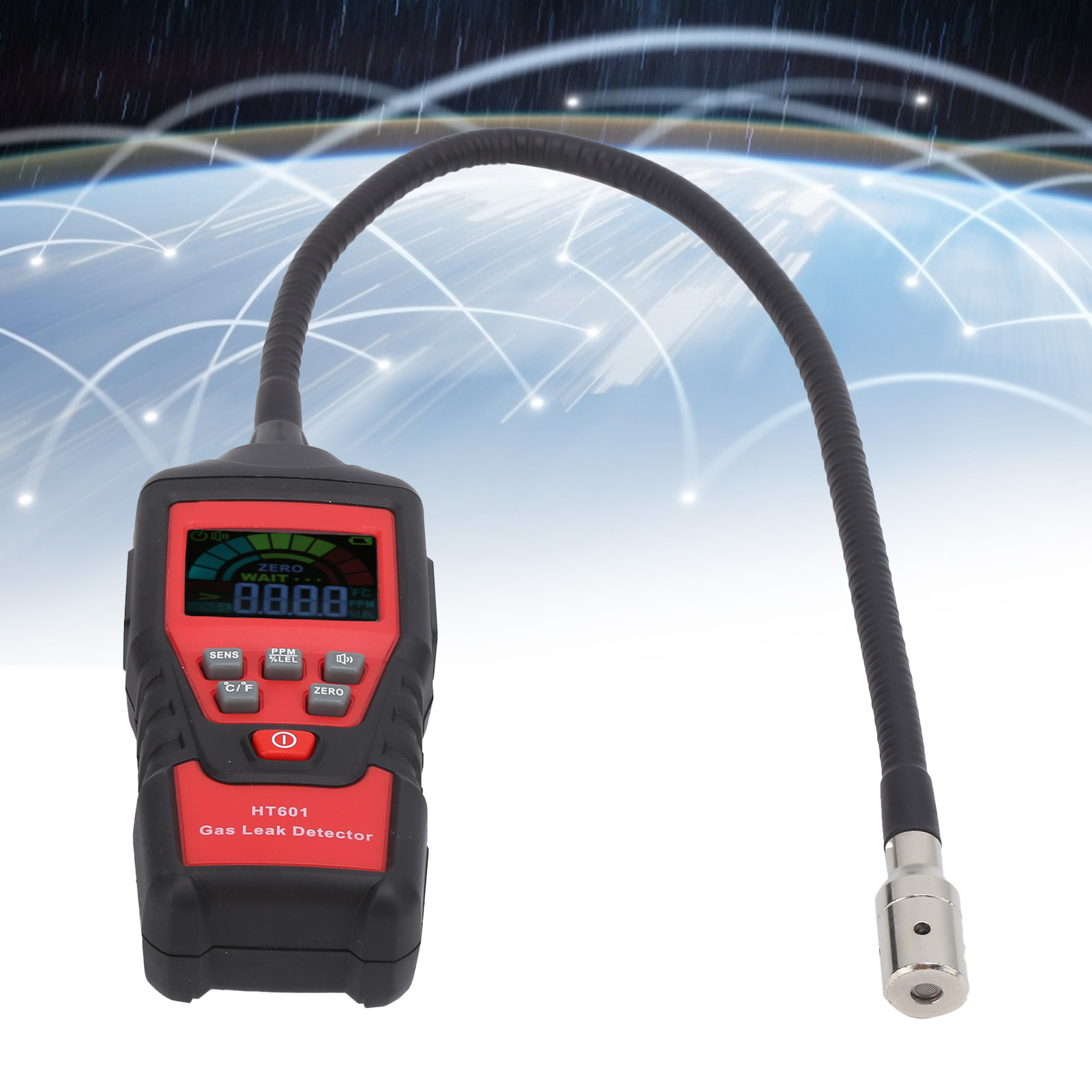 Ht601 Brenngasdetektor 0–9999 Ppm, Erdgasleckdetektor Für Den Hausgebrauch, Gasdetektor, Methankonzentrationsalarm