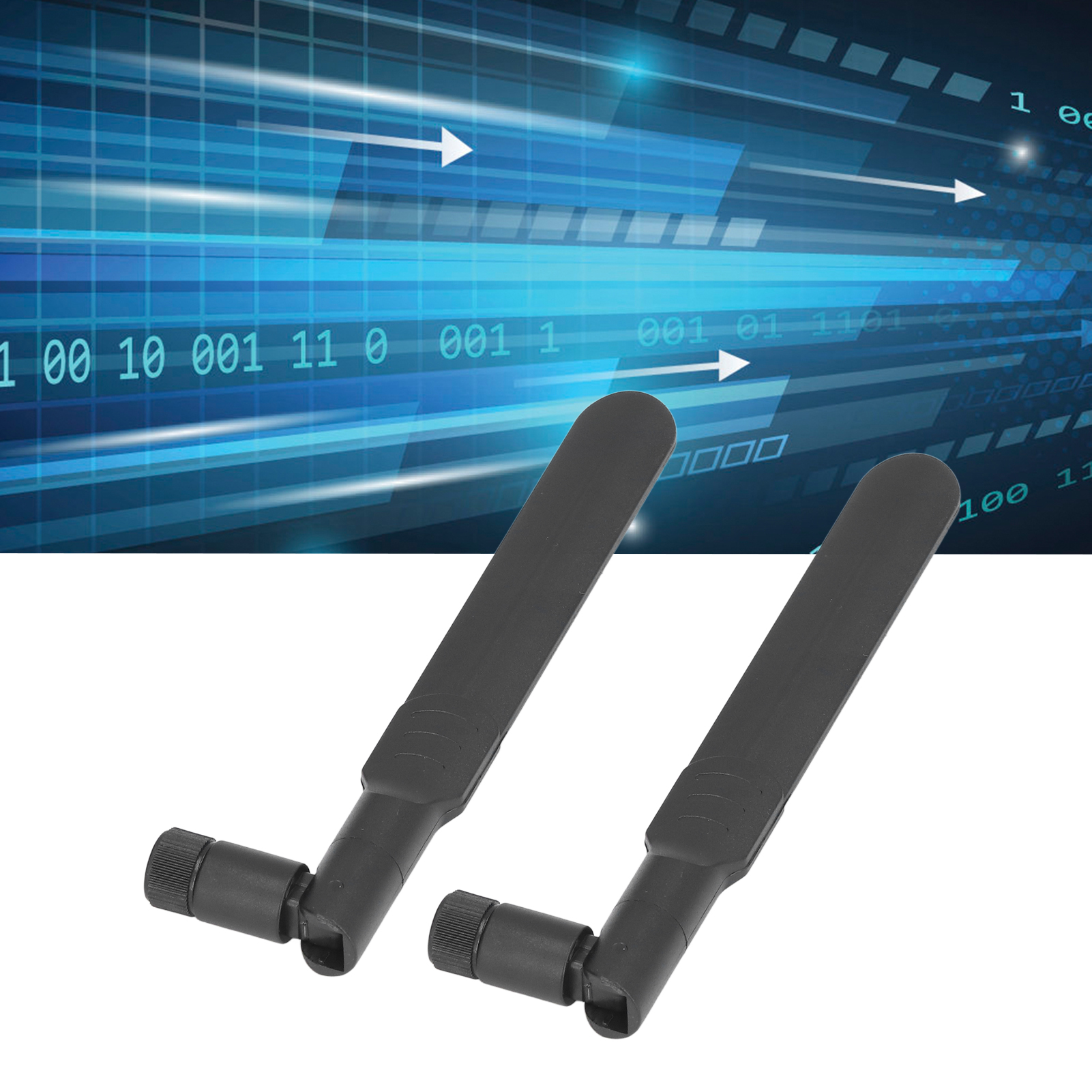 Dualband-wlan-router Mit 2,4 Ghz/5,8 Ghz Paddelantenne, Omnidirektionaler, Faltbarer Stabantenne, Internem Sma-stiftanschluss, Schwarz.