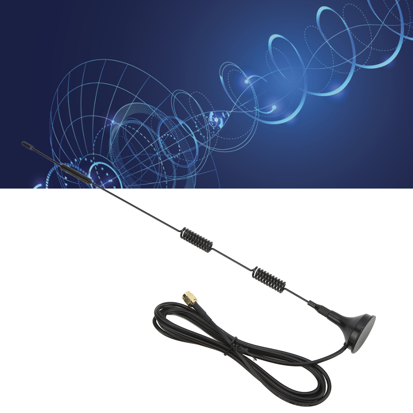 Xp-4g-002 Federbelastete Saugnapfantenne Für Gsm/gprs/3g/4g/2,4 Ghz, Kleine Lte-antenne Mit Hoher Verstärkung (15 Dbi), 1,5 M, Sma-anschluss