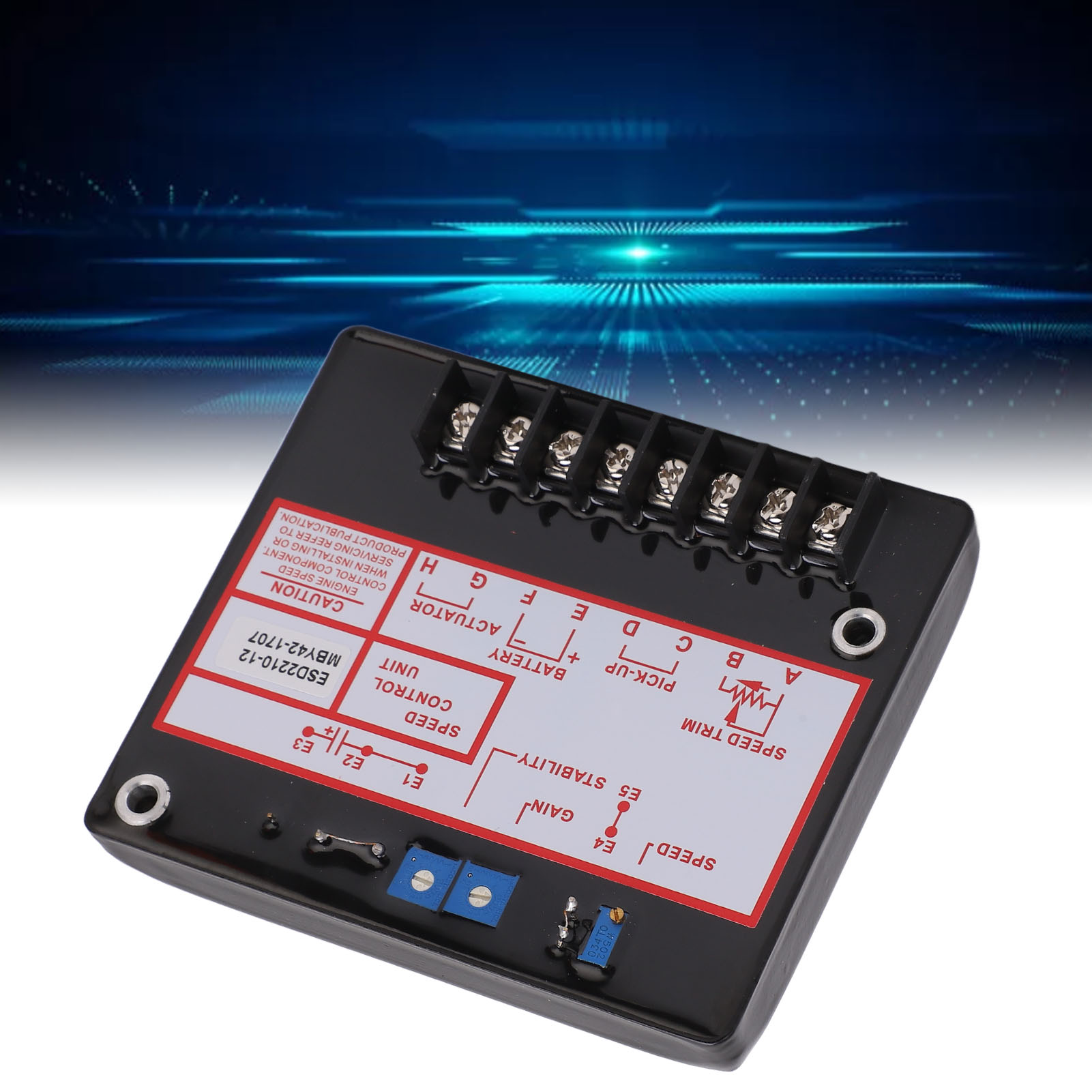Esd2210-12 Drehzahlreglerplatine, Drehzahlregler Für Stromaggregate, Drehzahlregelungsplatine, Elektrische Steuerplatine, 12–24 V