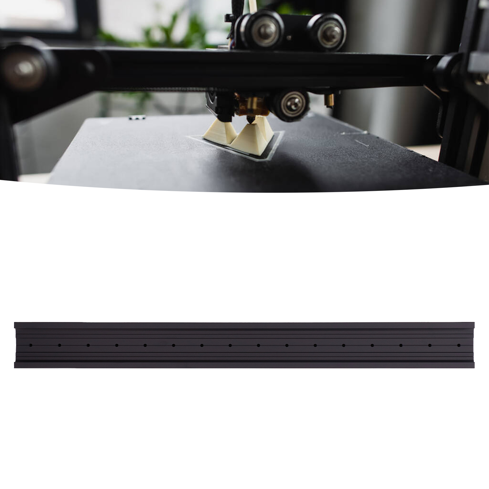 2040 Versenktes Linearführungsprofil, 400 Mm Schwarzes Aluminium-v-nutprofil