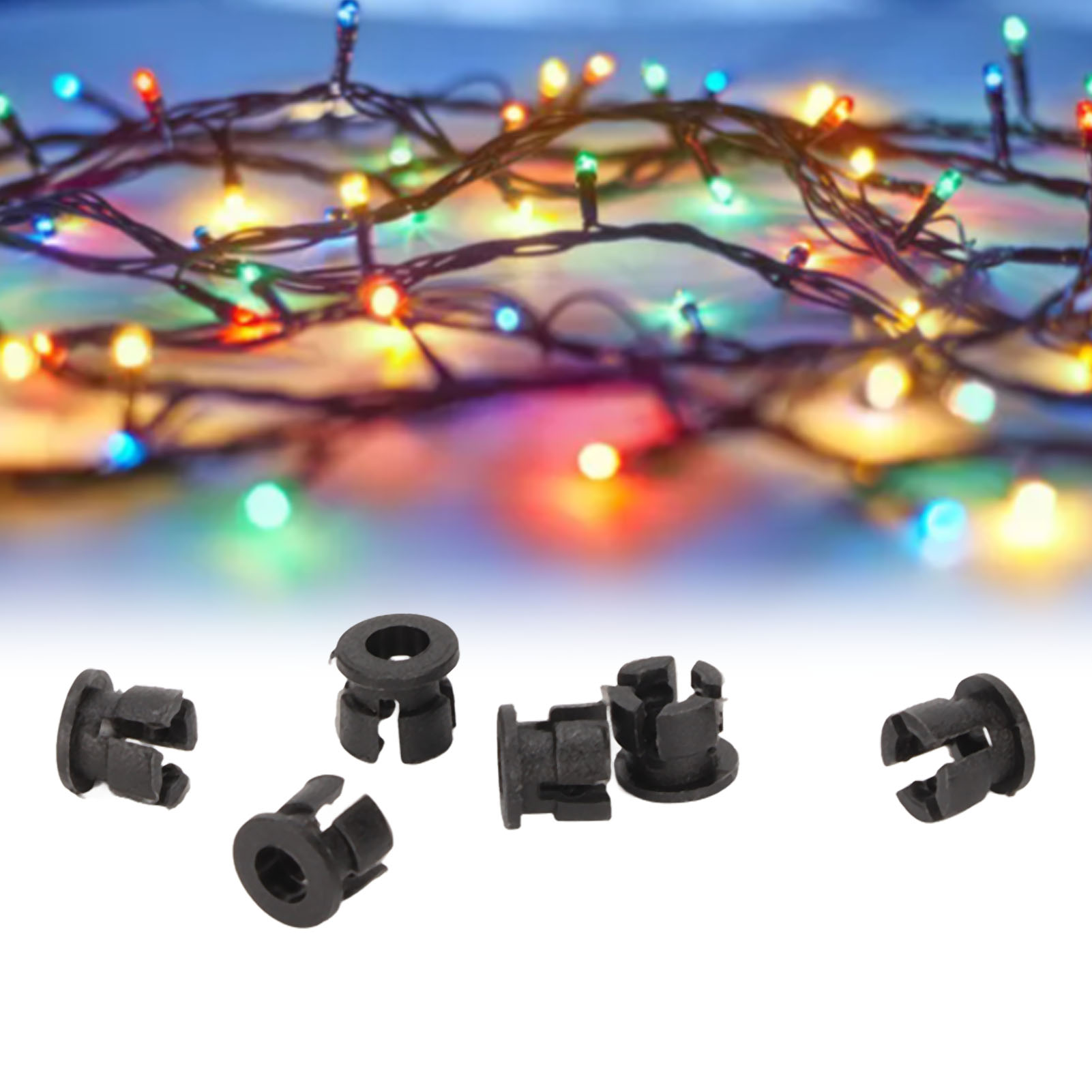 3 Mm Led-klemmhülse, 3 Mm Flache Montage-lampenabdeckung Aus Nylon-kunststoff, Schwarz.