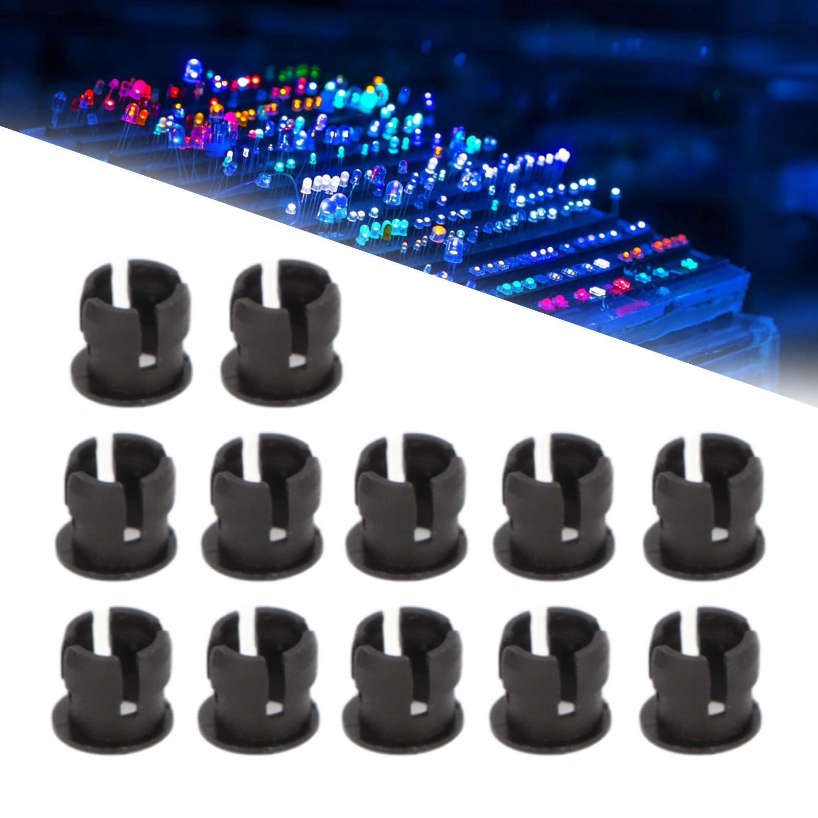 5 Mm Flacher Lampenschirm Für F5 Led-lampe, Schwarz