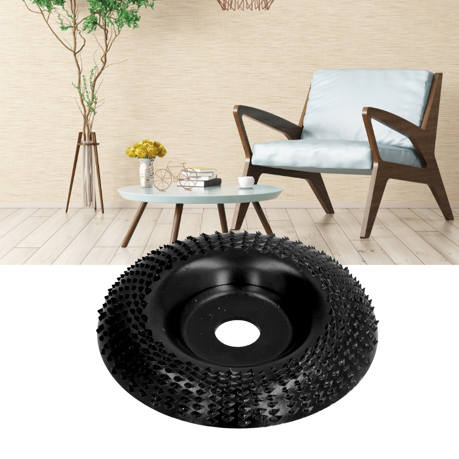 100 Mm Außendurchmesser Stachelscheibe, Stachelscheibe Zum Schleifen Und Formen Von Holz, 16 Mm Schleifscheibe Für Winkelschleifer, Polierscheibe, Teetablett Für Winkelschleifer, Schwarz.