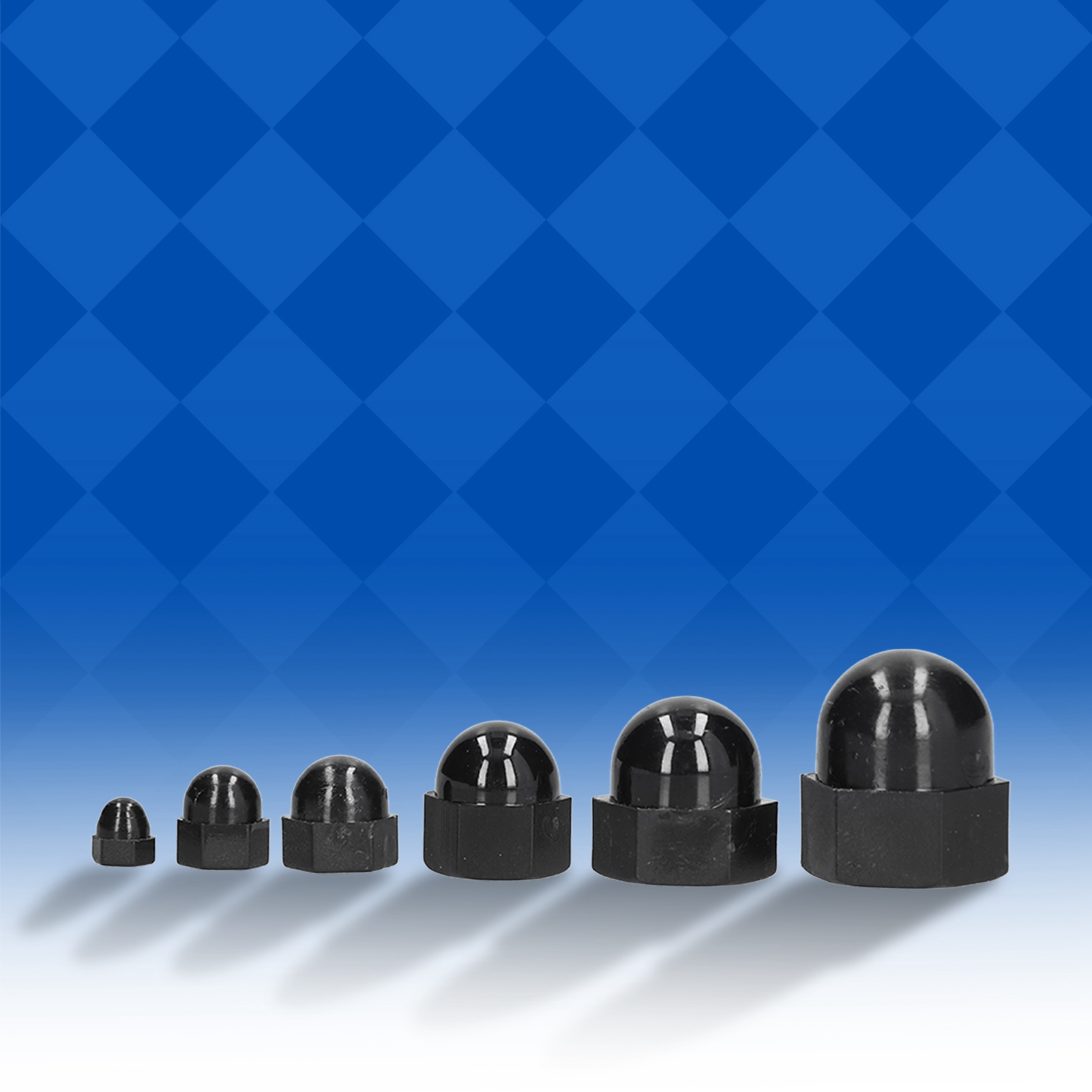 Schwarze, Sechseckige Kunststoff-schutzkappe Für Muttern Der Größen M4, M5, M6, M8, M10 Und M12 (m8).