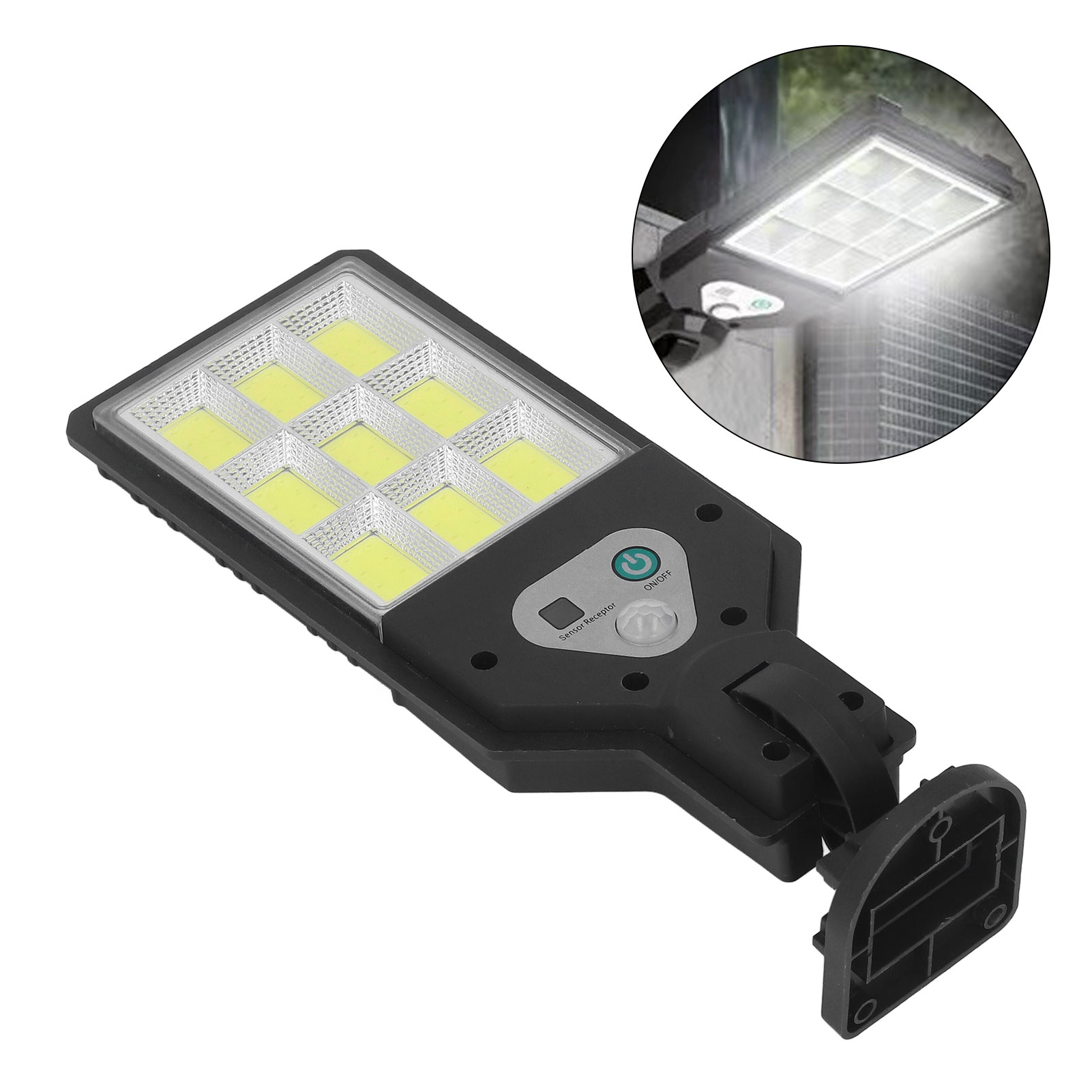 Quadratische Cob-solarwandleuchte Ty11602 (9 Module) Mit Fernbedienung, Ideal Für Die Wohnraumbeleuchtung. Spannung…