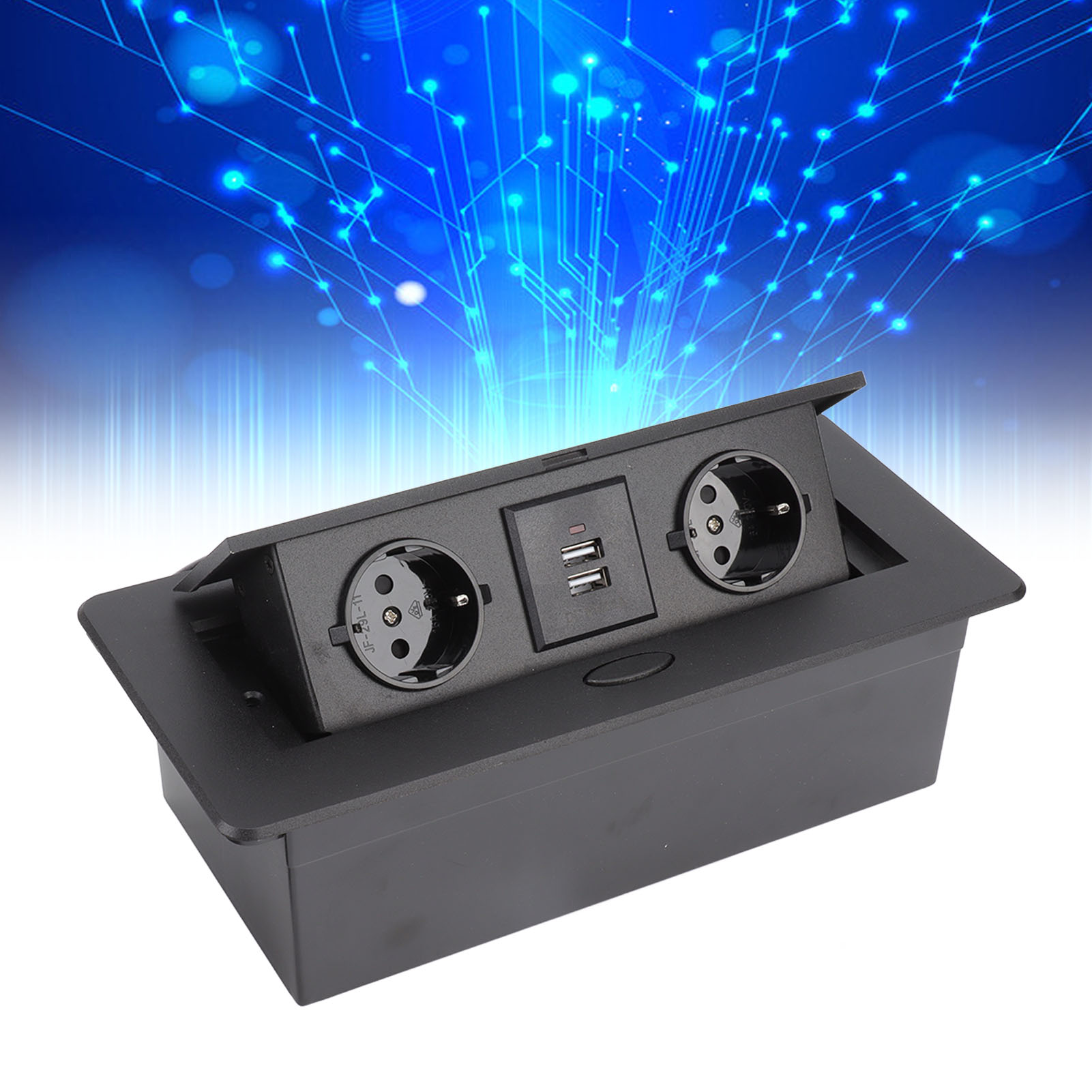 Europäische Doppelsteckdose J29l + Verdeckter, Versenkbarer Doppel-usb-anschluss 250 V