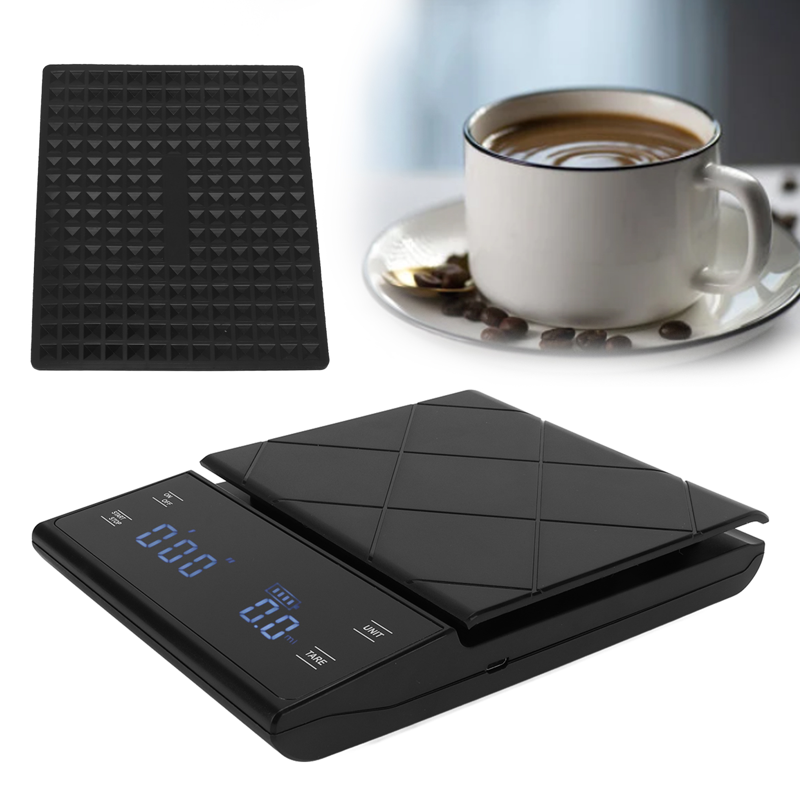 Ek6012 Elektronische Küchenwaage Für Filterkaffeemaschinen Mit Timer, Touchscreen-led-display Und Zum Backen