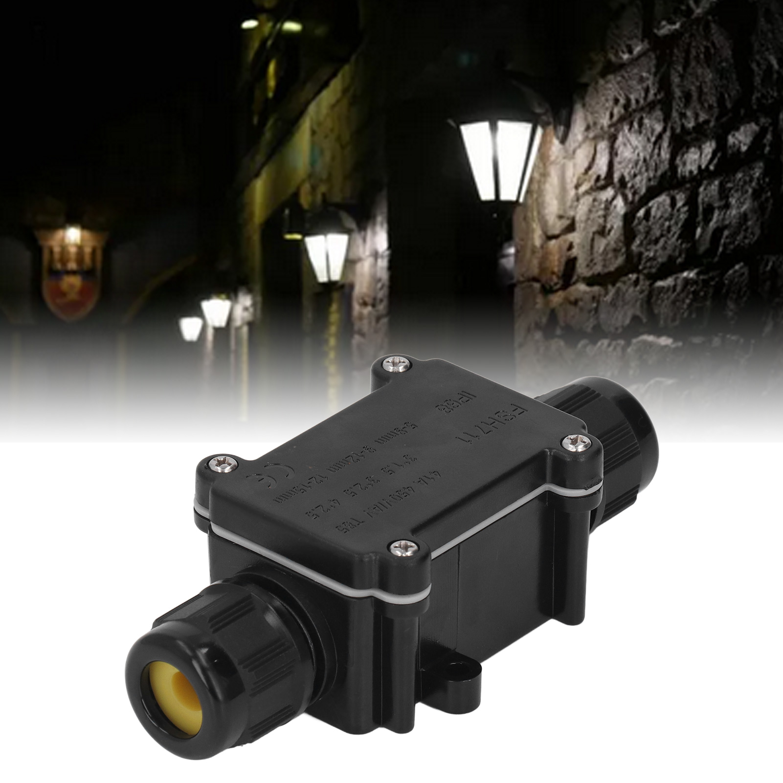 Fsh711 3-wege-außensteckverbinder, Ip68 Wasserdichter Kabelverbinder Für 5-9 Mm, 9-12 Mm Und 12-15 Mm Elektrische Anschlussdosen Mit Externem Hülsenschutz.