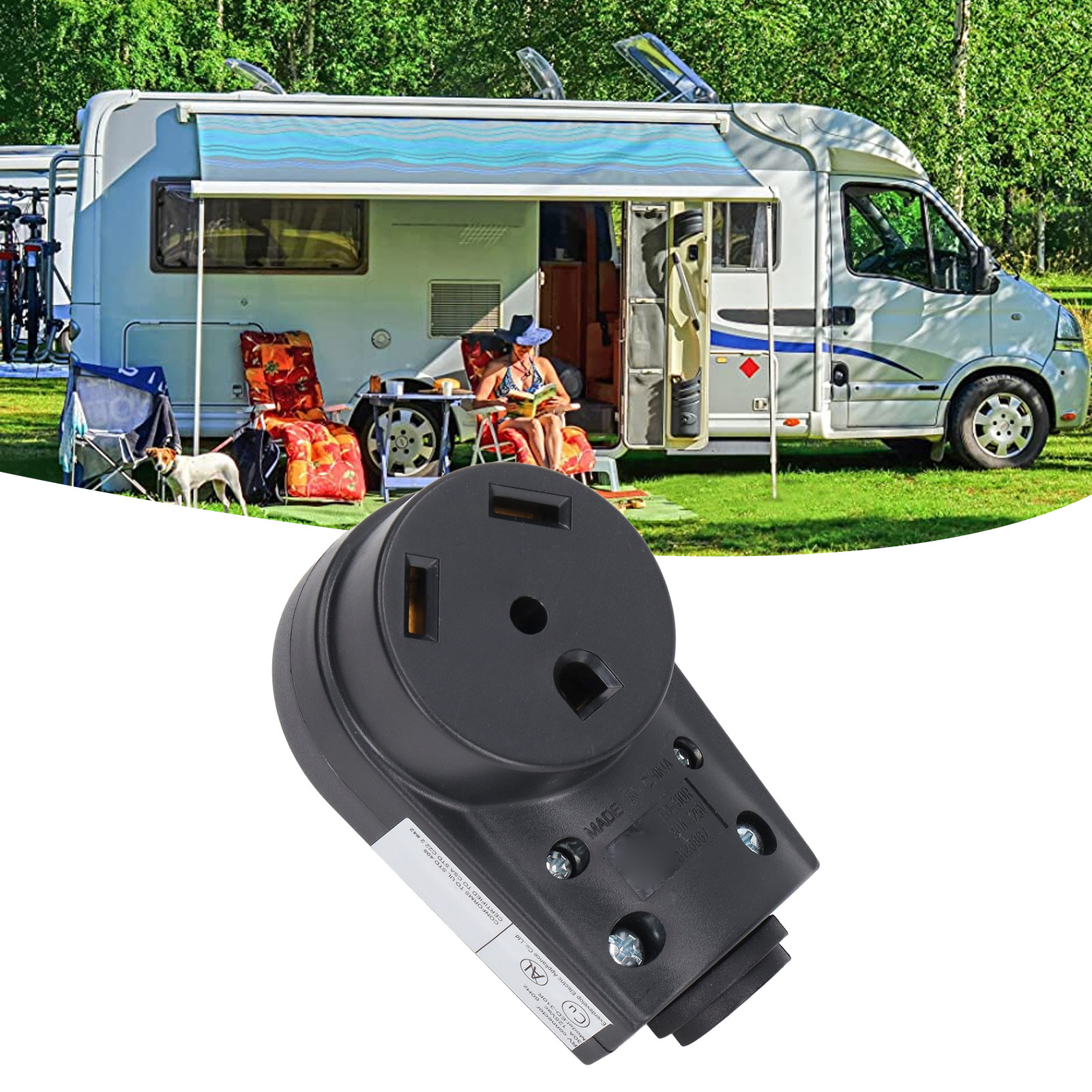 30a 125v Steckeradapter (weiblich) Für Wohnmobile Mit Griff