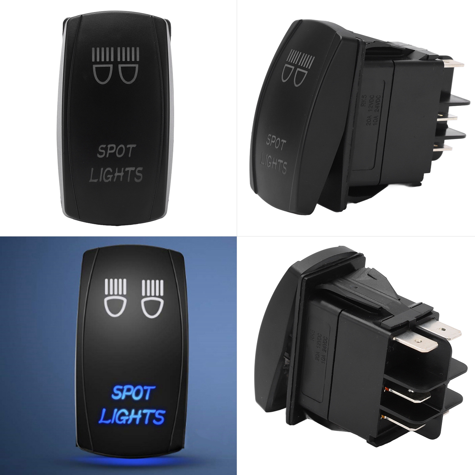 5-poliger Kippschalter Zur Led-steuerung, Wippschalter, Scheinwerferschalter, Umbauschalter Für Autos, Wohnmobile, Boote Und Yachten. Geeignet Für Autos, Wohnmobile, Yachten Und Boote.