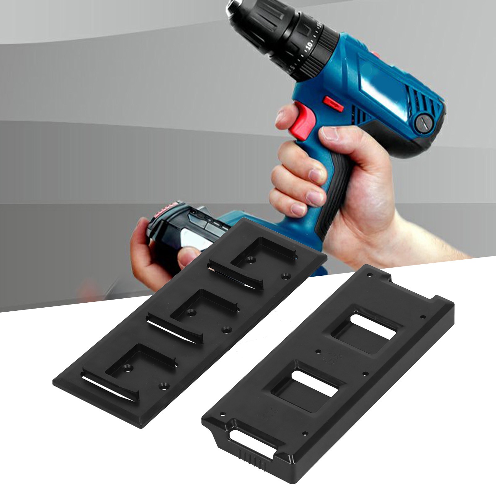 Dreifacher Batteriehalter + Dreifacher Sockel Für Elektrowerkzeuge, Kompatibel Mit Makita/bosch 14,4v/18v Werkzeugen Und Akkus.