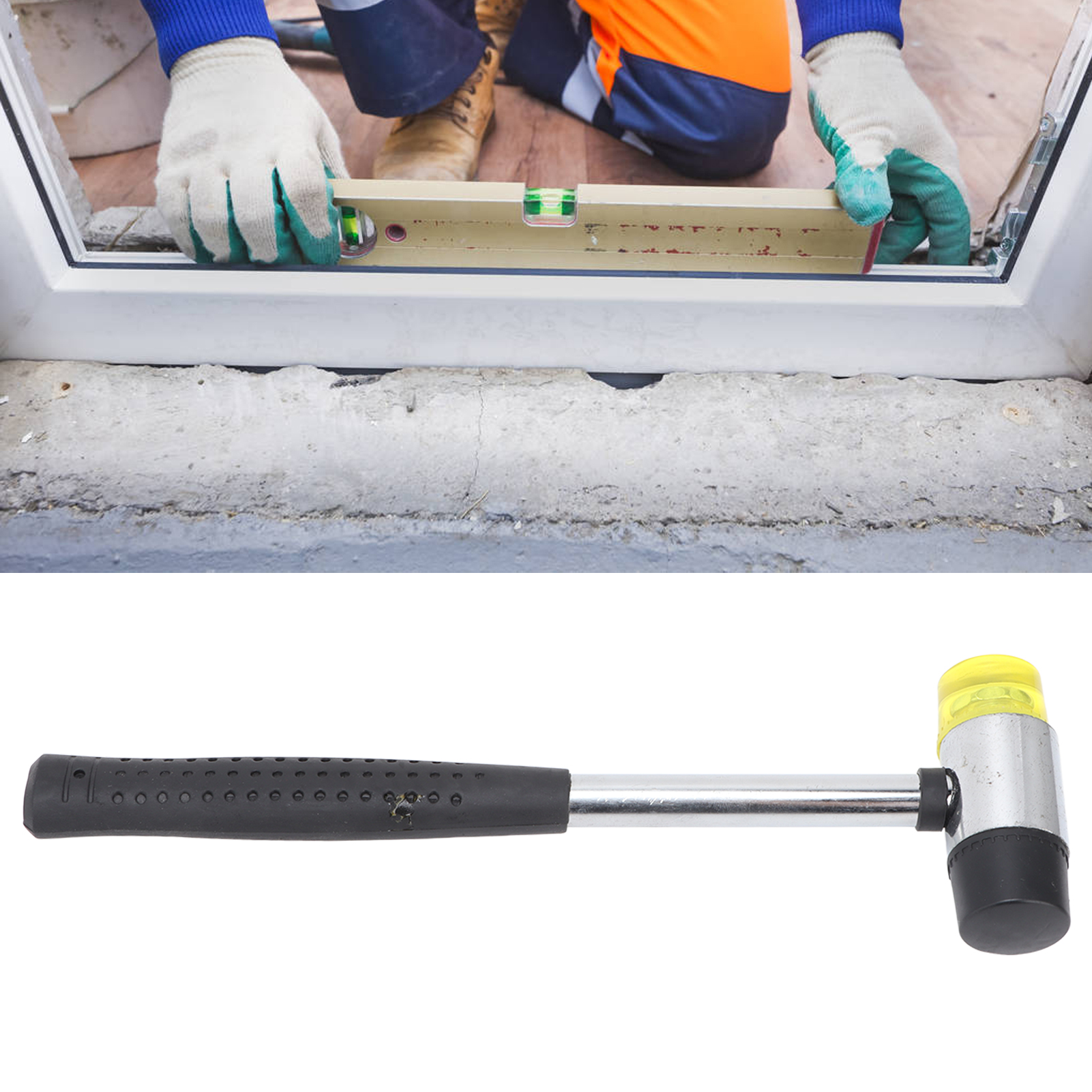 Montagehammer Mit Gummigriff Für Stahlrohre, Montagehammer Mit Gummigriff Für Den Innenausbau, 30 Mm Durchmesser