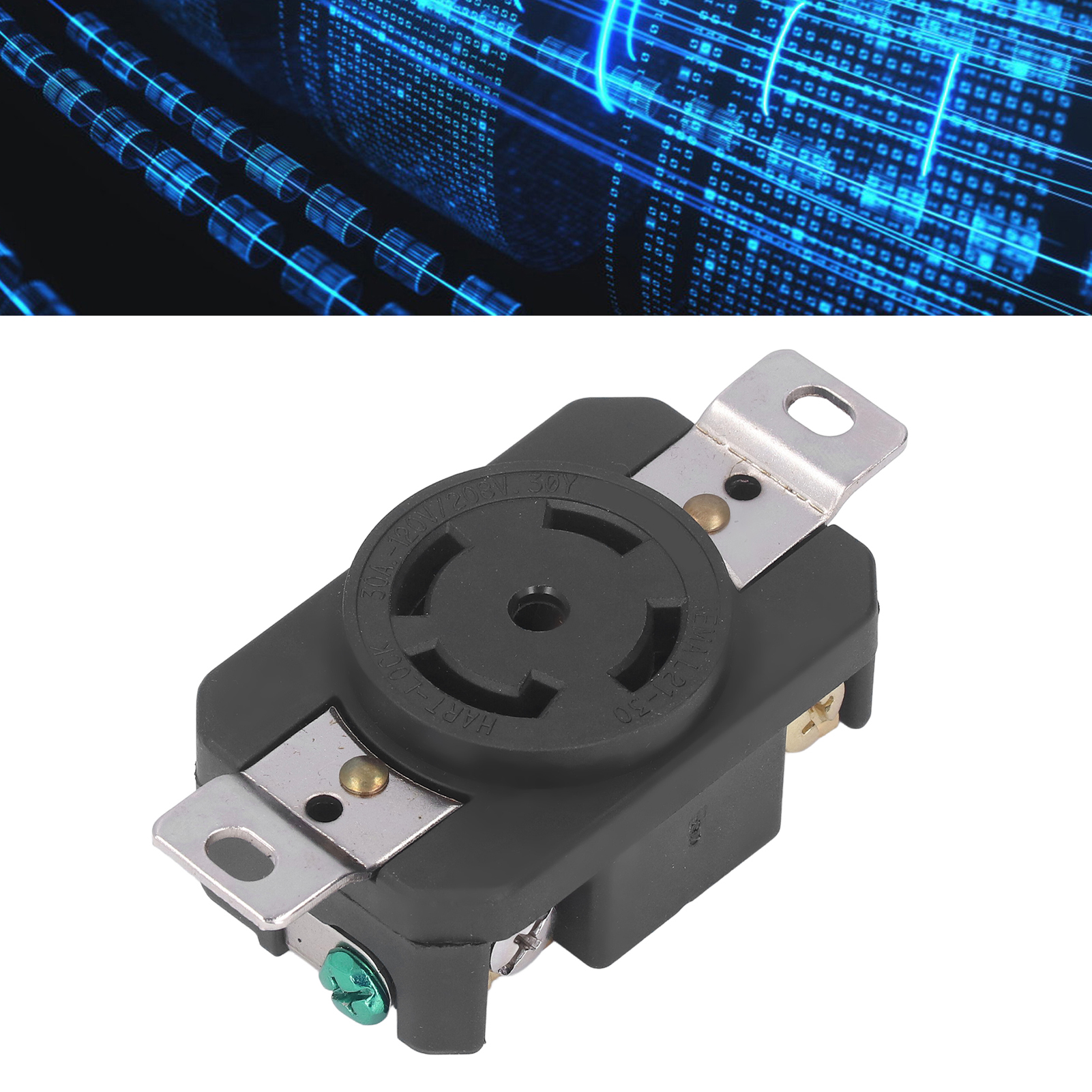 Amerikanischer Nema L21-30 5-poliger Industriestecker Mit Trennsicherung, 30 A, 120/208 V
