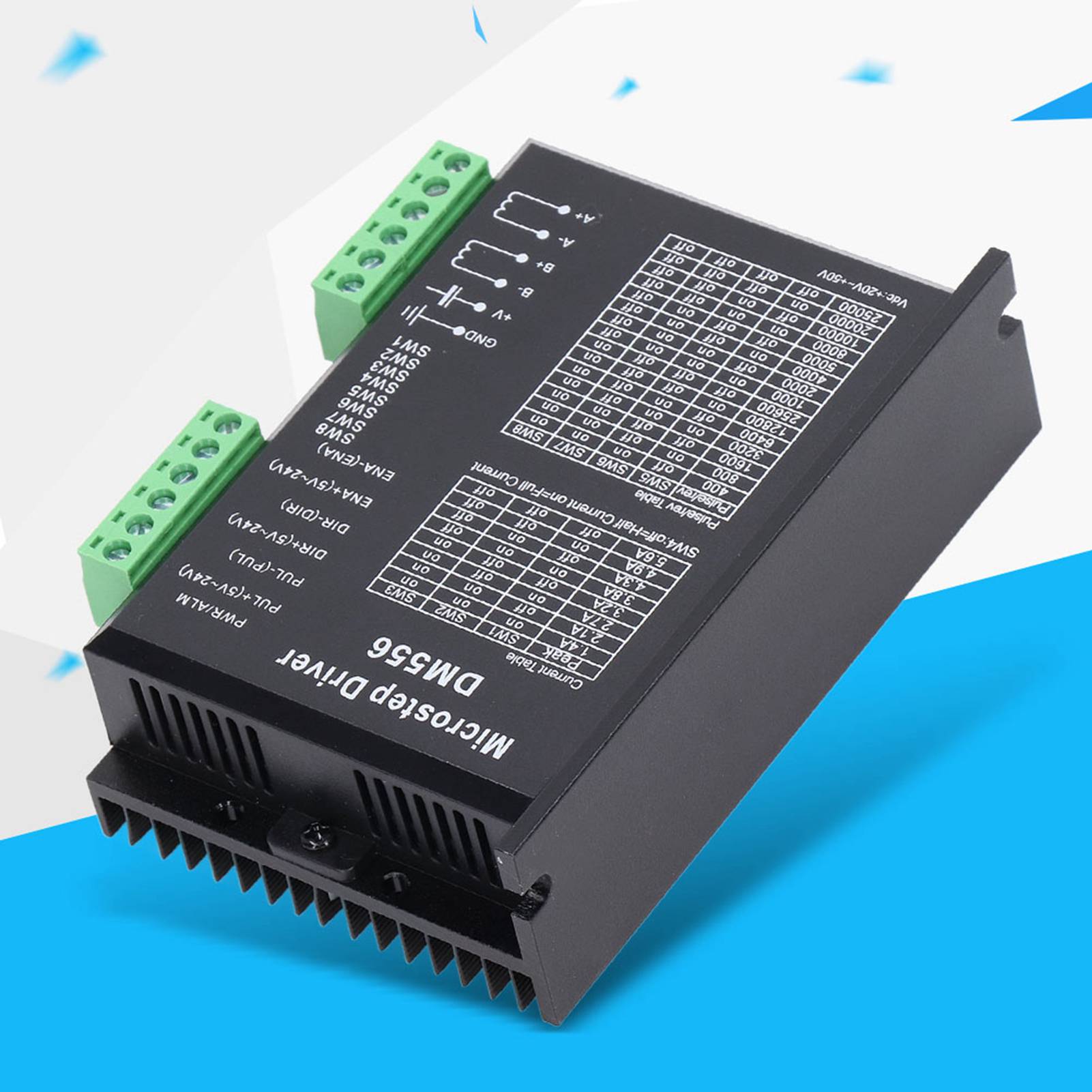 Dm556 Digitaler Schrittmotortreiber, 2-phasig, 5,6 A, Für 57/86 Schrittmotoren, Nema23/nema34 Schrittmotorsteuerung.