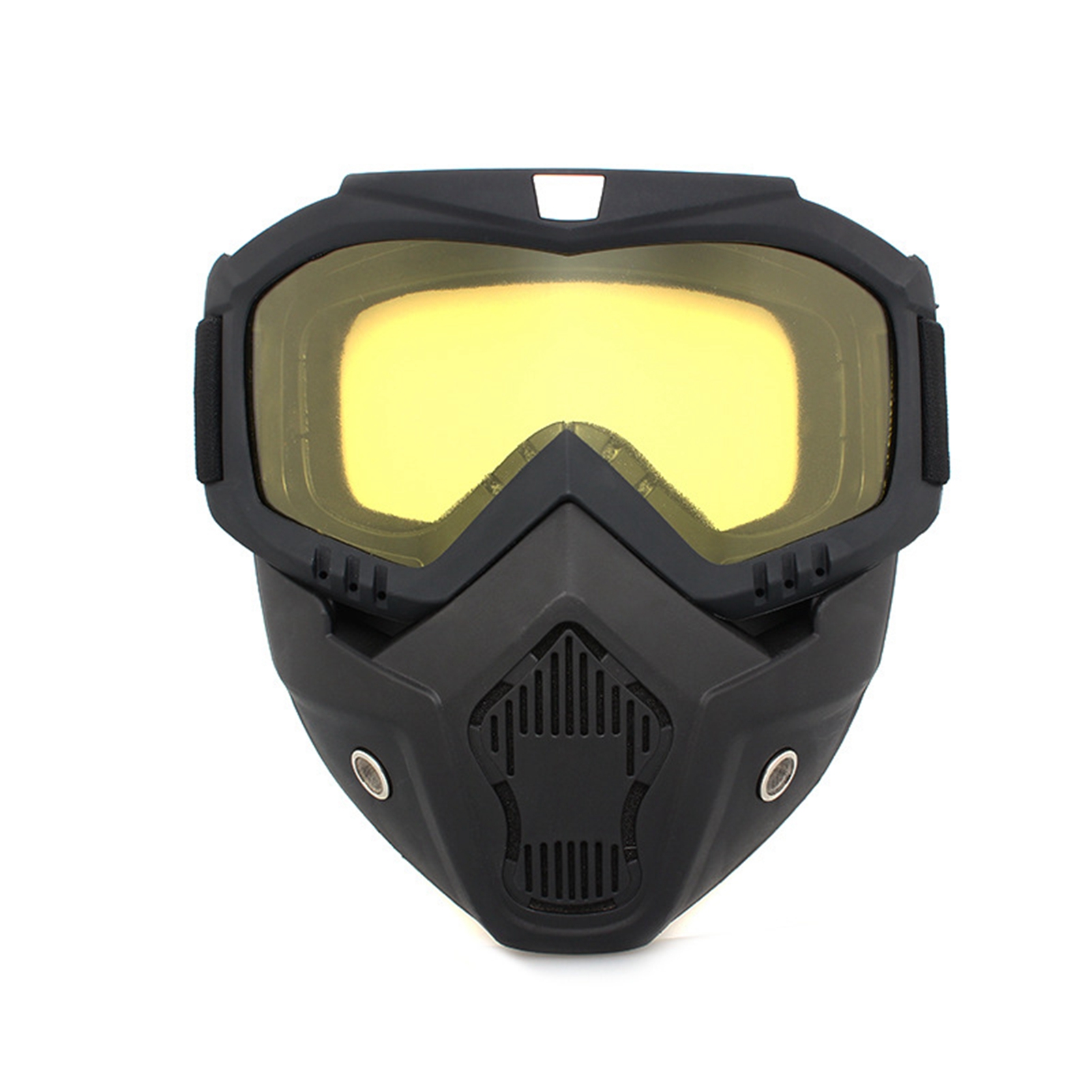 Schutzbrille Im Retro-harley-stil, Offroad-schutzhelm, Taktischer Wind- Und Sandschutz, Motorradbekleidung, Skibrille, Gesichtsmaske Im Alten Stil Mit Verstärkten Gelben Gläsern.
