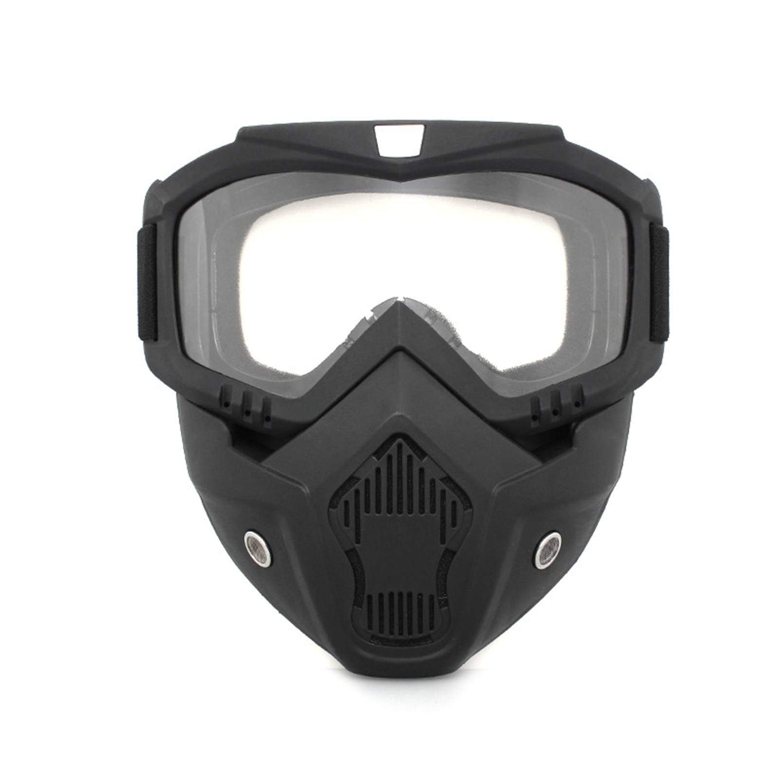 Schutzbrille Im Retro-harley-stil, Offroad-helm, Taktischer Wind- Und Sandschutz, Motorradbekleidung, Skimaske, Gesichtsmaske Im Vintage-stil + Verstärkte Klare Gläser