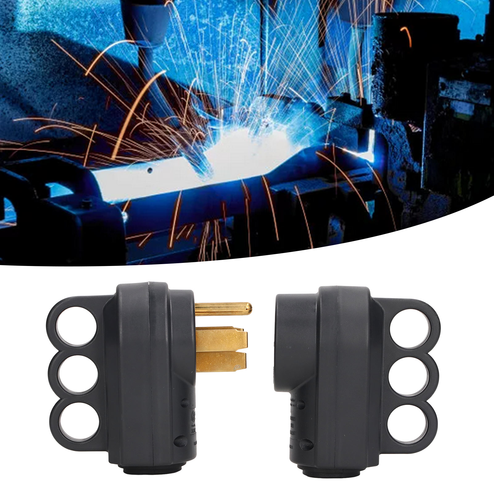 50-ampere-wohnmobilstecker-set (männlich/weiblich) Mit Abschleppöse Hinten