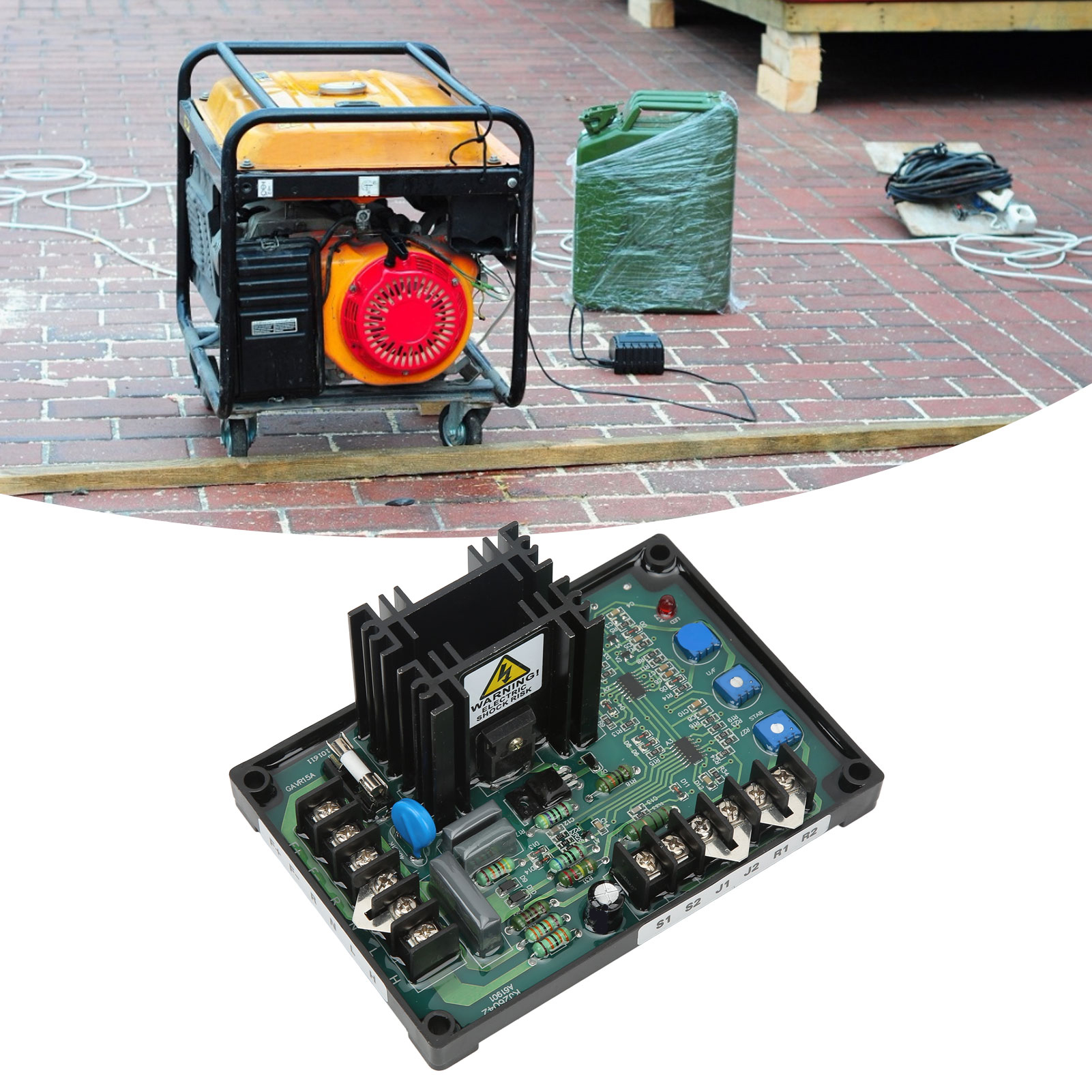 Gavr-15a Spannungsregler Für Bürstenlose Dieselgeneratoren, Avr-selbsterregter Spannungsregler, 180v240v Spannungsregler