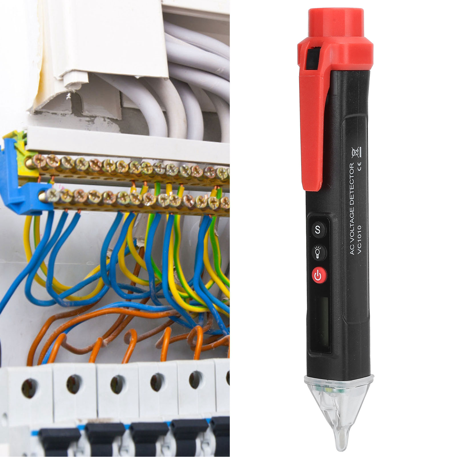 Induktiver Spannungsprüfer, Multifunktional, Hohe Präzision, Für Elektroarbeiten, Überprüfung Auf Unterbrechungen In Phasen- Und Neutralleiterkreisen, Für Den Hausgebrauch, Akustischer Und Optischer A