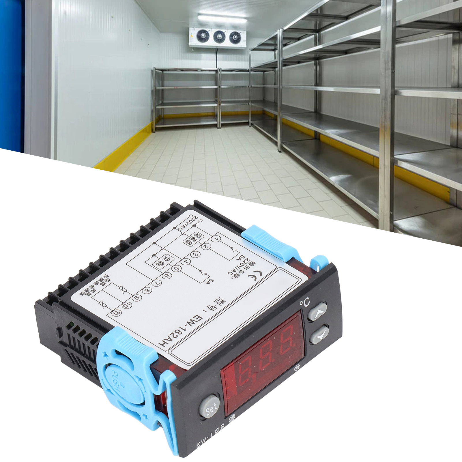 Linearer Temperaturregler Mit Zwei Sensoren Für Kühlräume, Mit Abtau- Und Kühlfunktion (220 V Ac).