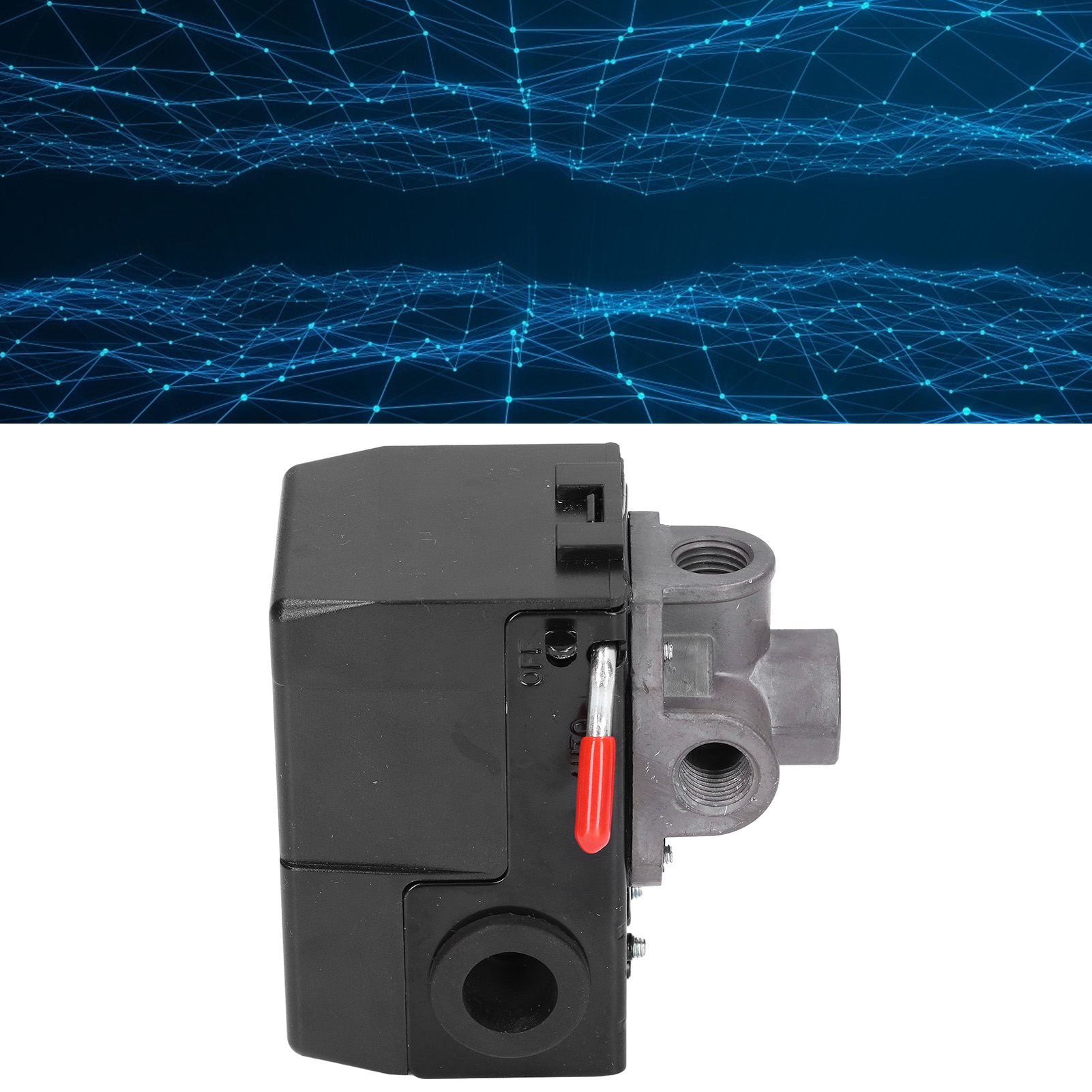 220v Lf10 Horizontaler Vierloch-vierwege-druckschalter Für Luftkompressoren, Druckregler 95-125 Psi